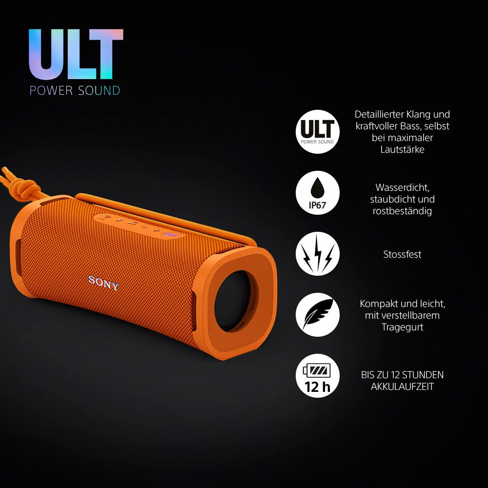 Sony Bluetooth luidspreker ULT FIELD 1 Waterdicht, stofdicht, stootvast, 12 uur batterijduur