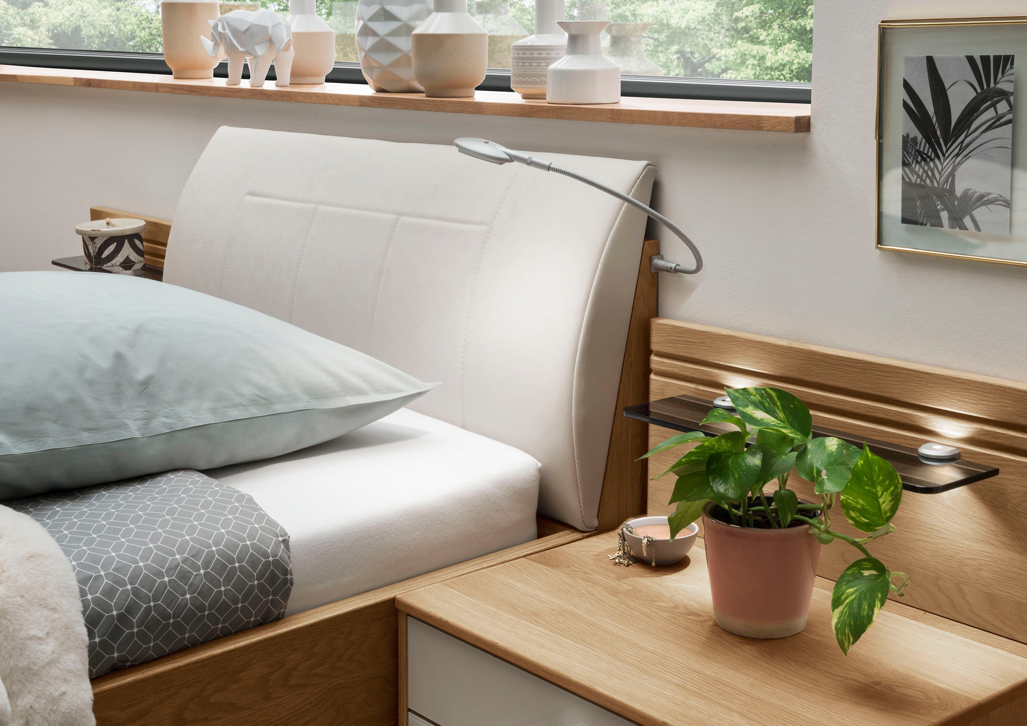WIEMANN Bed Kiruna, Made in Germany, elegant en stijlvol in comforthoogte met 4-voudig verstelbare lighoogte