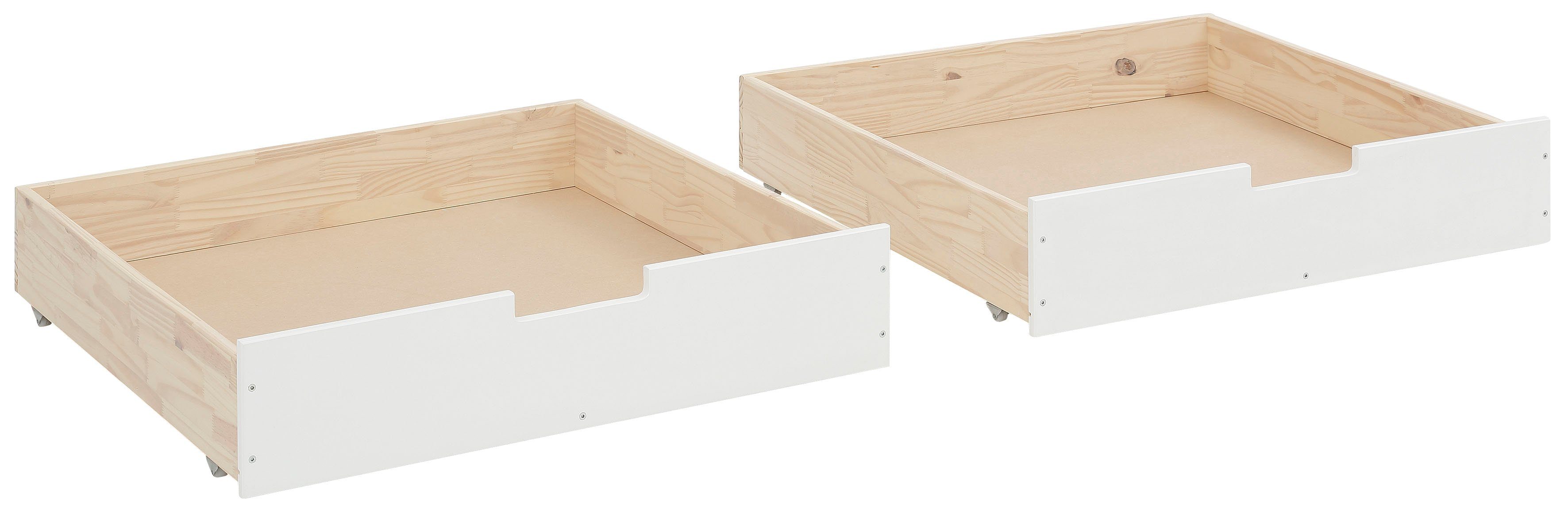 Lüttenhütt Bedlade Janne set van 2, grenenhout en mdf, breedte per lade 97 cm