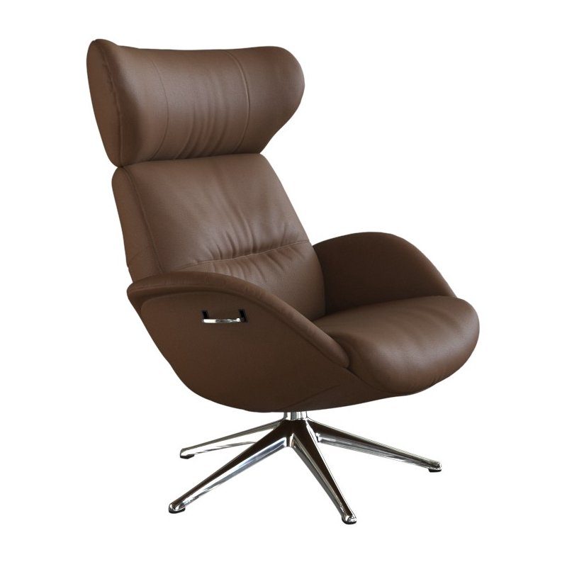 FLEXLUX Relaxfauteuil More, functionele stoel, gestoffeerde stoel, armleunstoel, TV-fauteuil Premium comfort, rug- en hoofdeindeverstelling, draaibaar, voet van aluminium