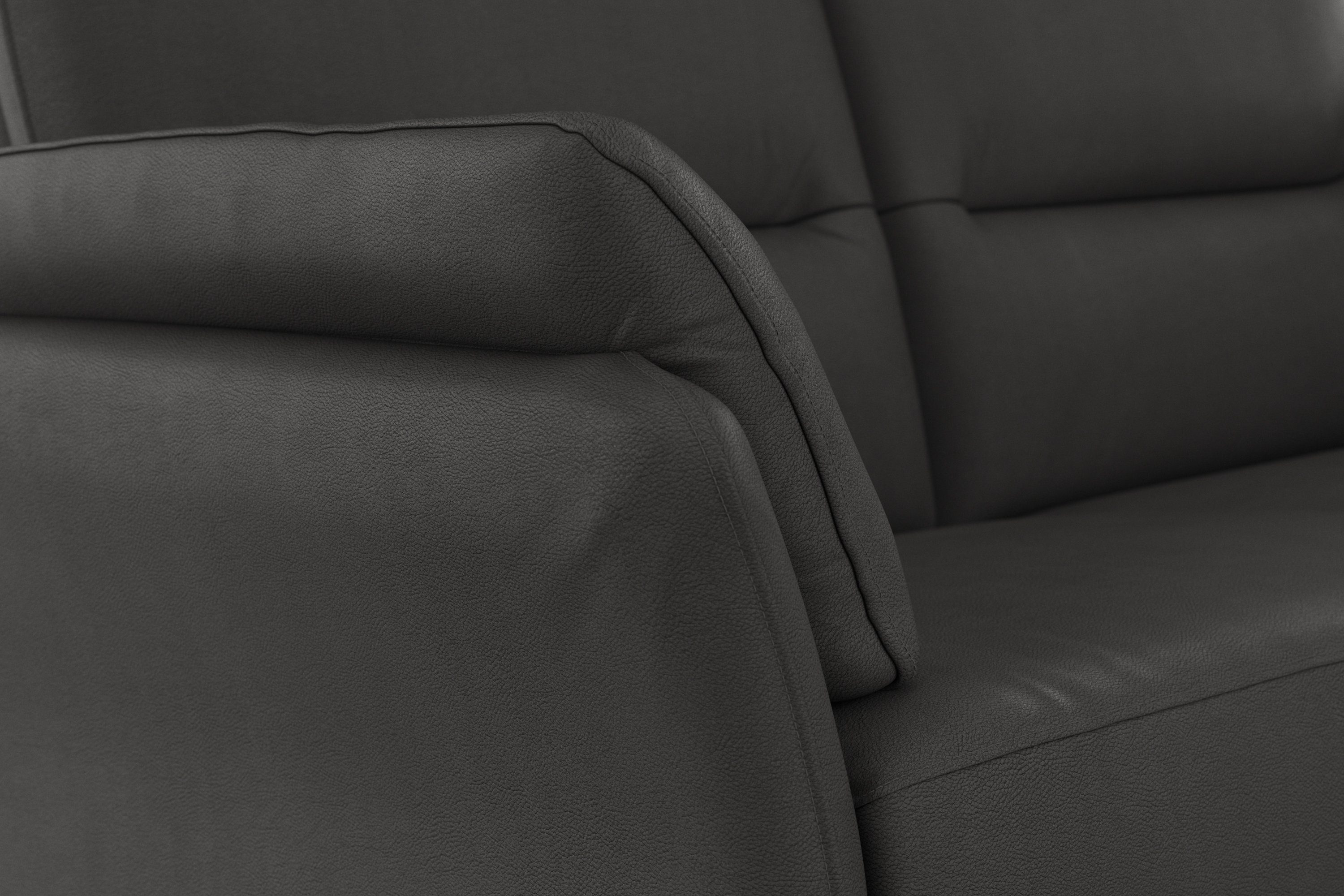 DOMO collection 2-zitsbank Pina elegant en tijdloos, smalle armleuningen, compacte afmetingen