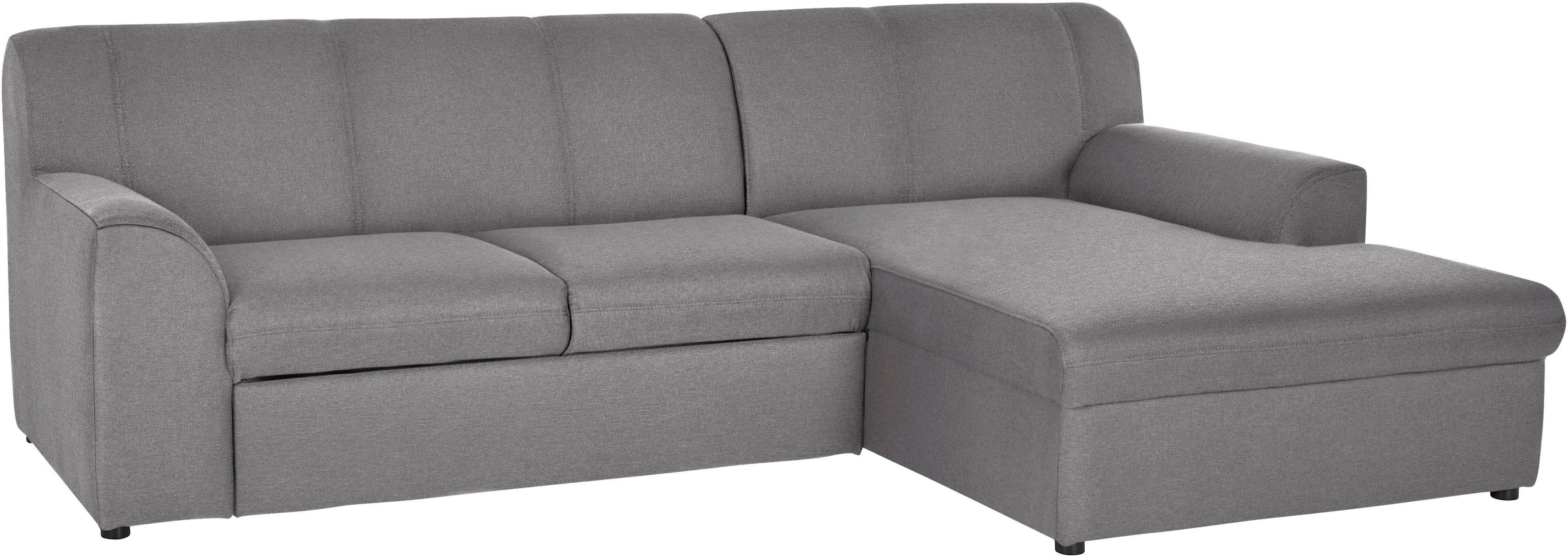 DOMO collection Hoekbank Topper, elegant en tijdloos, compacte afmetingen 245/155cm, L-vorm