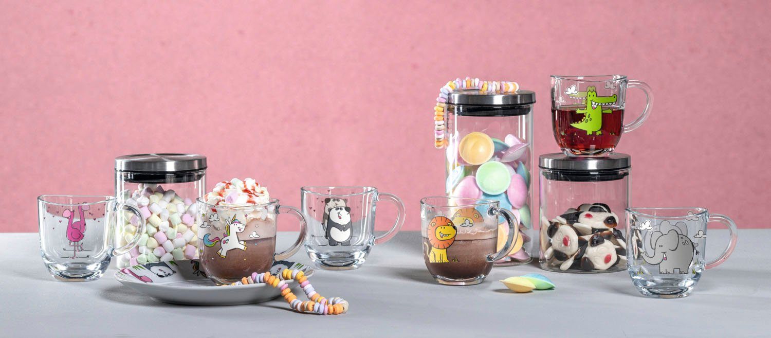 LEONARDO Glazenset BAMBINI flamingo 6-delige set (set, 6-delig)