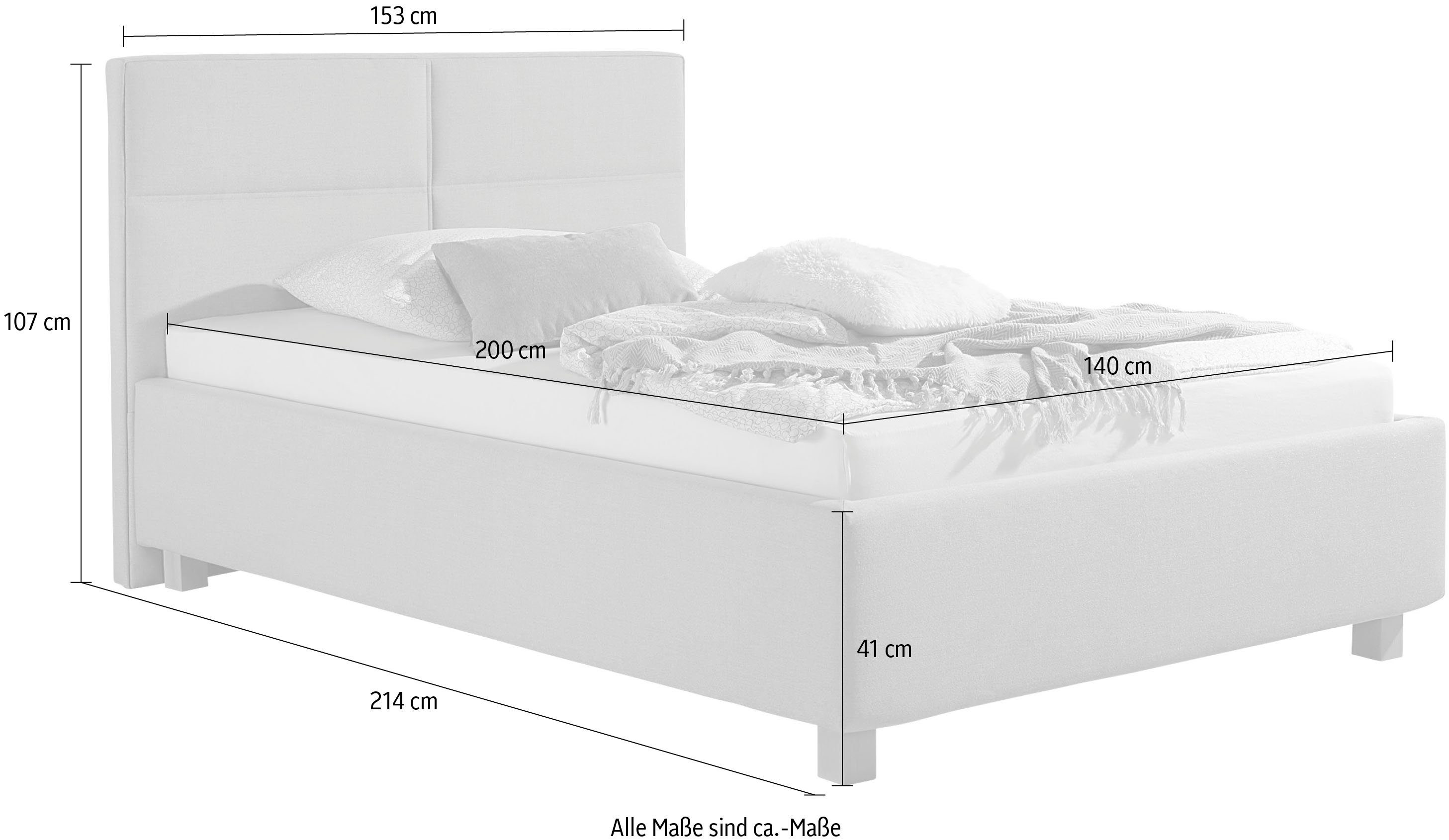 Maintal Gestoffeerd bed inclusief bedkist