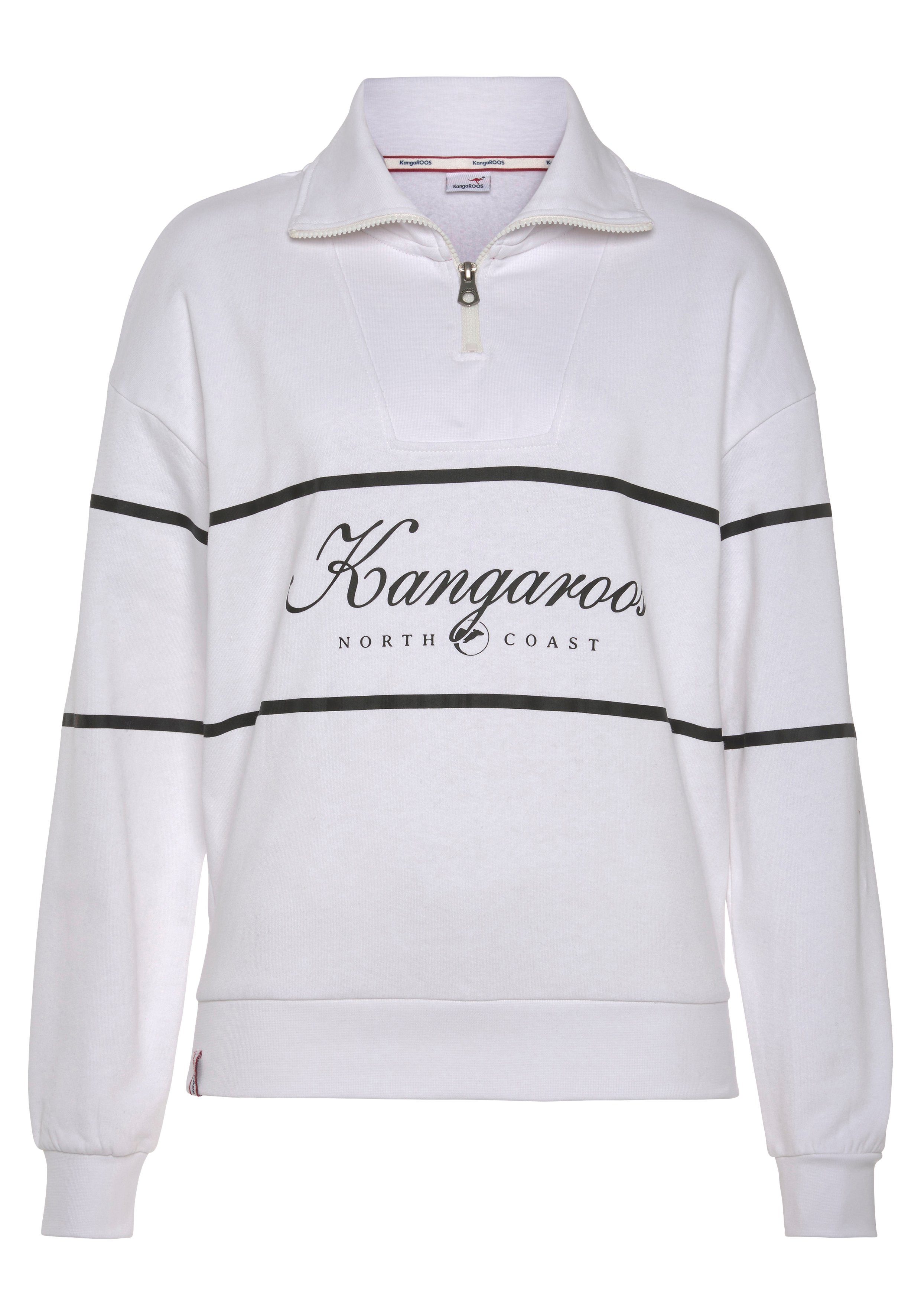 KangaROOS Sweatshirt Met opstaande schipperskraag en logoprint - NIEUWE COLLECTIE