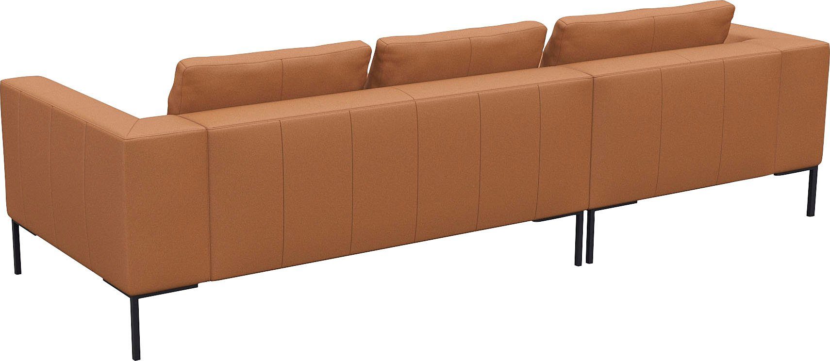 FLEXLUX Hoekbank Loano, geweldige zitcomfort, L-vorm moderne zitbank, vrijstaand, losse kussens, koudschuim in de zitting