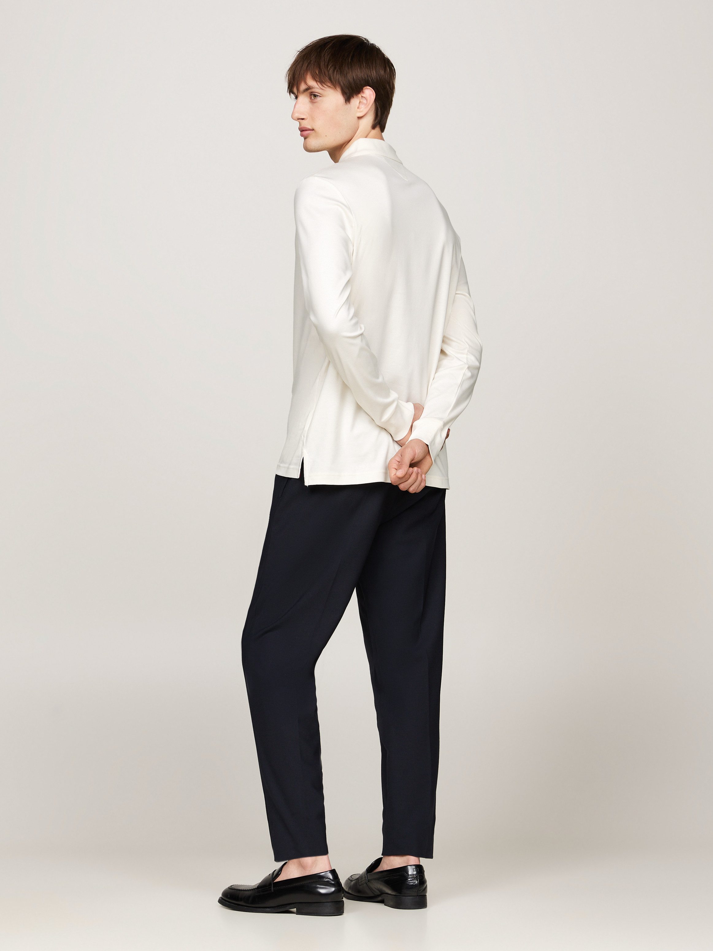 Tommy Hilfiger Poloshirt met lange mouwen L S LIQUID COTTON REG POLO