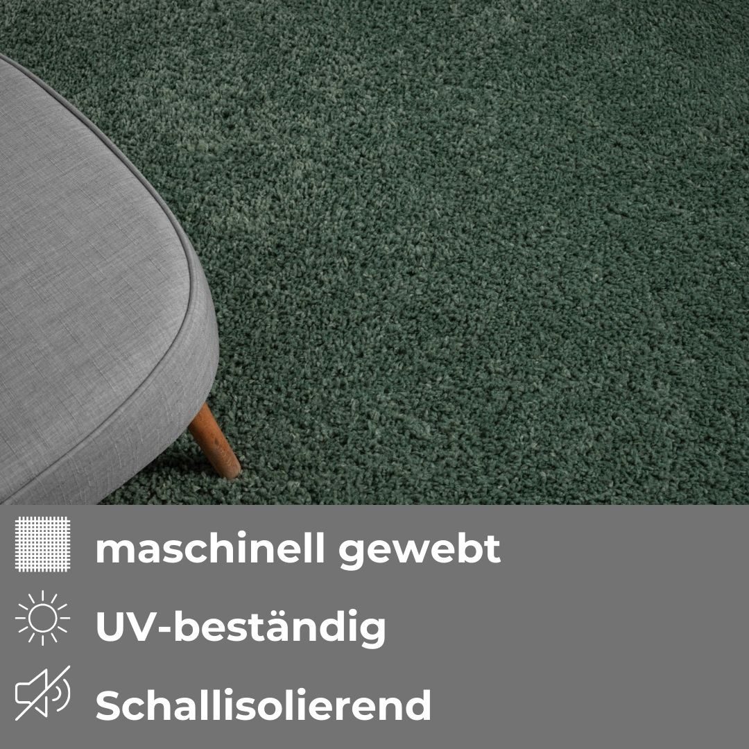 my home Hoogpolig vloerkleed Banji Uni-kleuren, zacht en fluffy, ook als loper en in rond verkrijgbaar