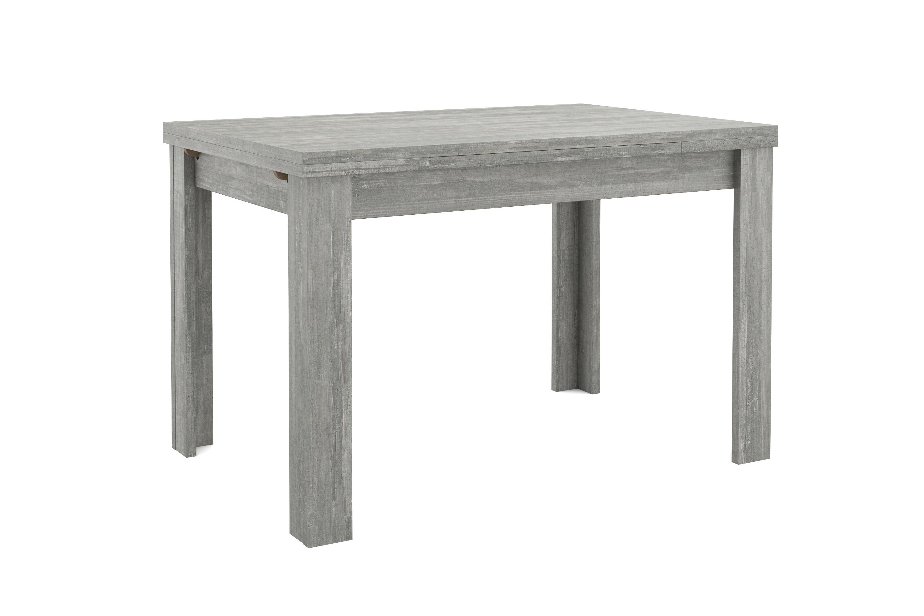 Mäusbacher Eettafel Monti BESTSELLER!, tafel, keukentafel, uittrekbare tafel uit te trekken tot 136 cm eettafels maat 120 cm x 78 cm x 80 cm grijs