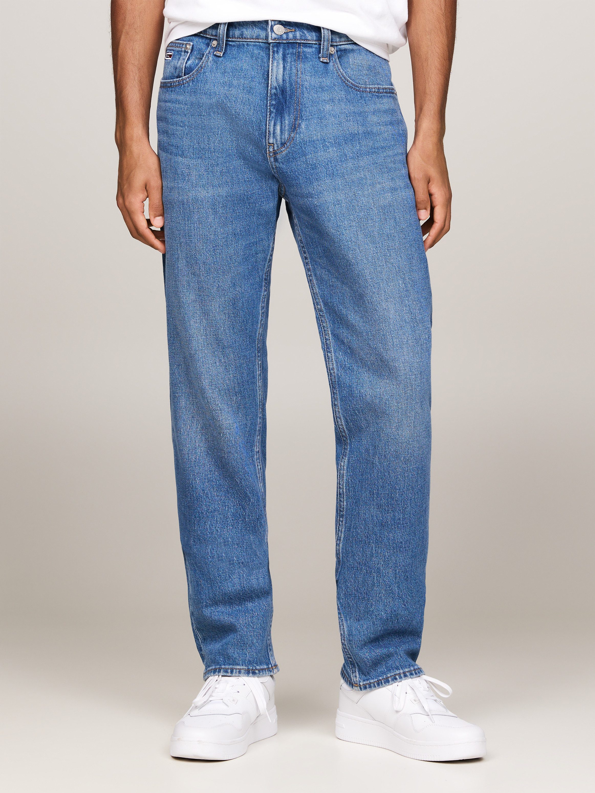 TOMMY JEANS Slim fit jeans RYAN SLIM STRAIGHT met gestempeld logo