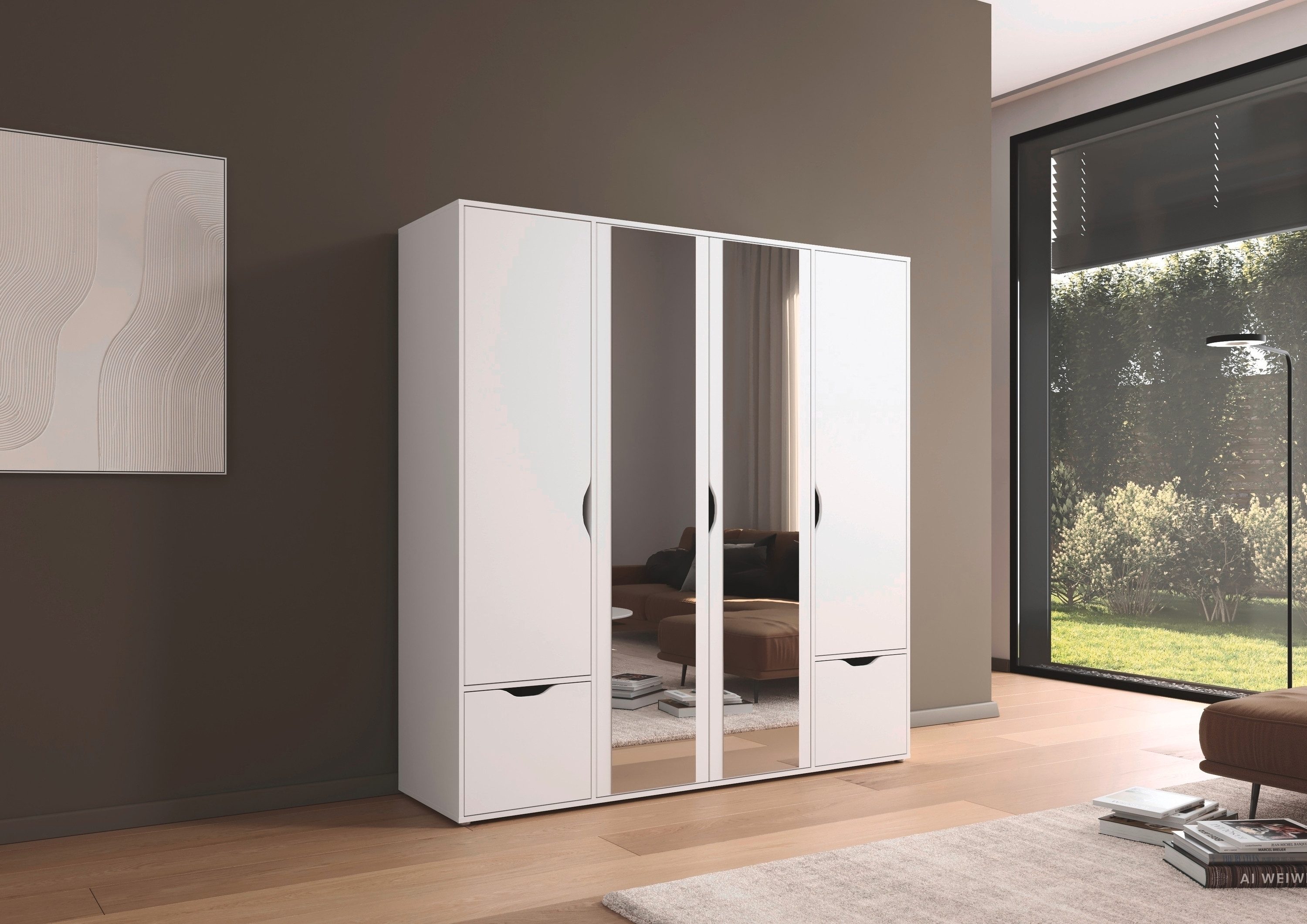 rauch Draaideurkast Kledingkast Kast Garderobe Wasmand NARAI met Laden Greefaansluitingen voor een greeploze look TOPSELLER MADE IN GERMANY