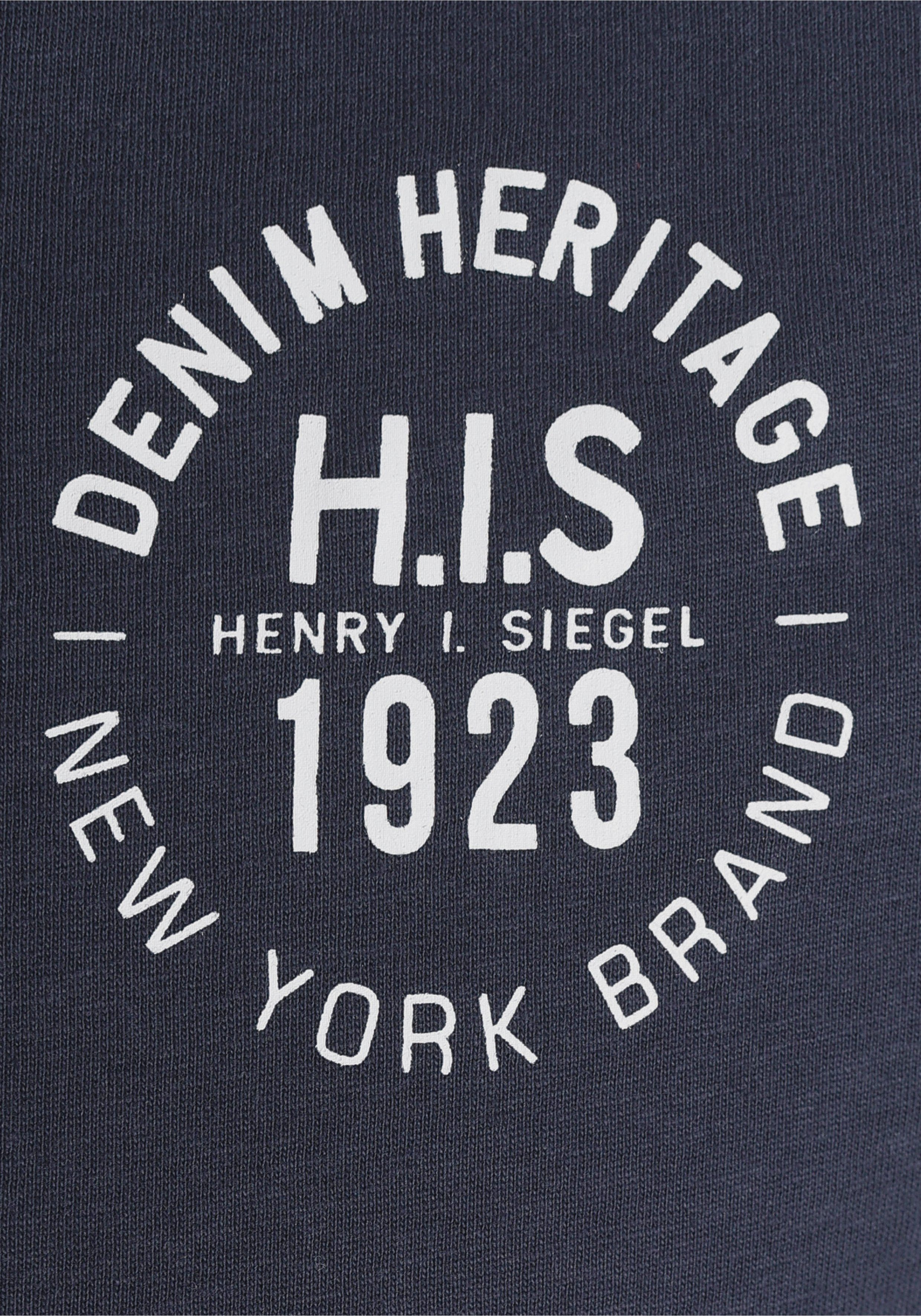 H.I.S Shirt met ronde hals met borstprint (3-delig Set van 3)