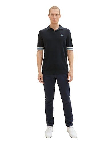 Tom Tailor Chino met een stijlvolle structuur (2-delig, Inclusief ceintuur)