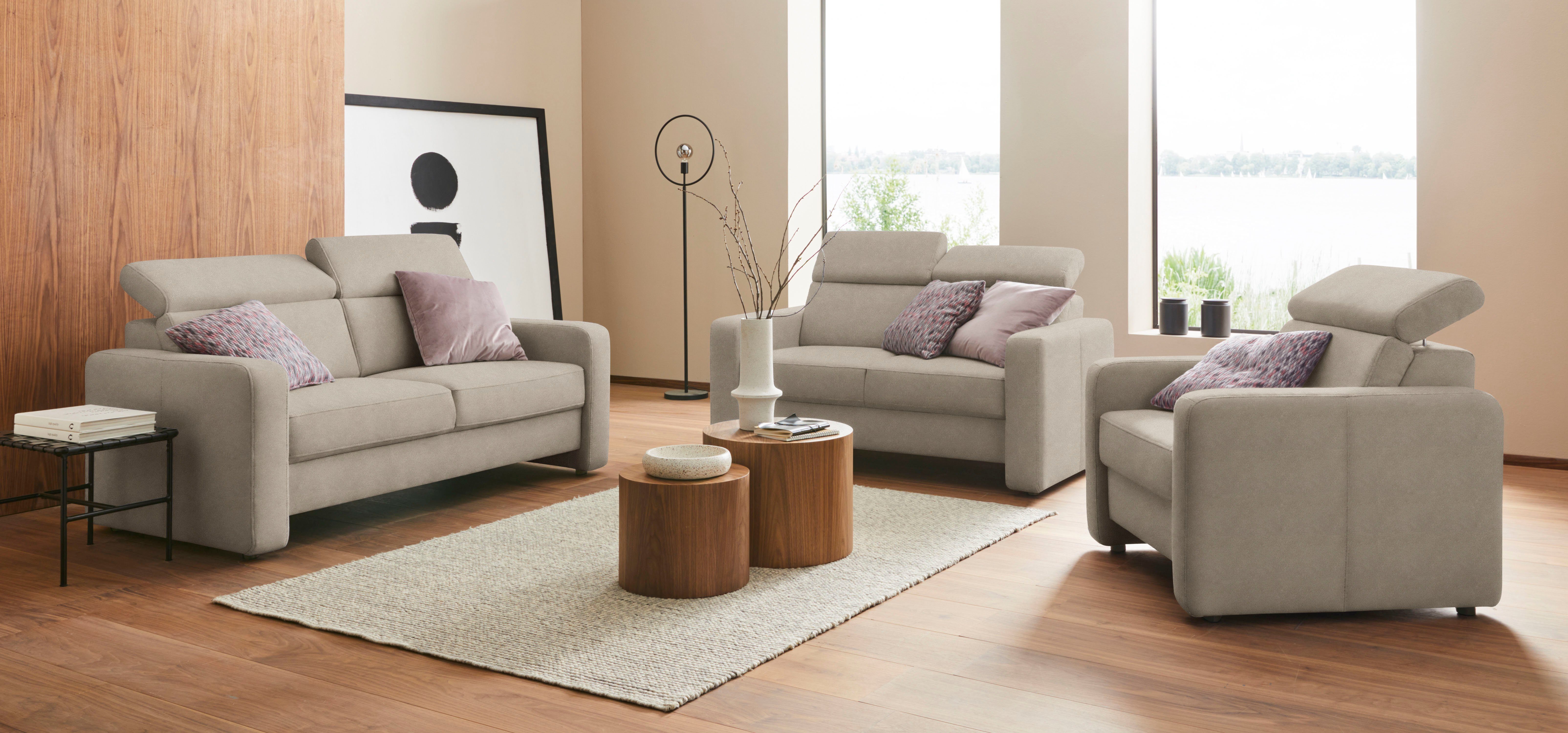 sit&more Fauteuil Bologna met binnenvering, met verstelbare hoofdsteun