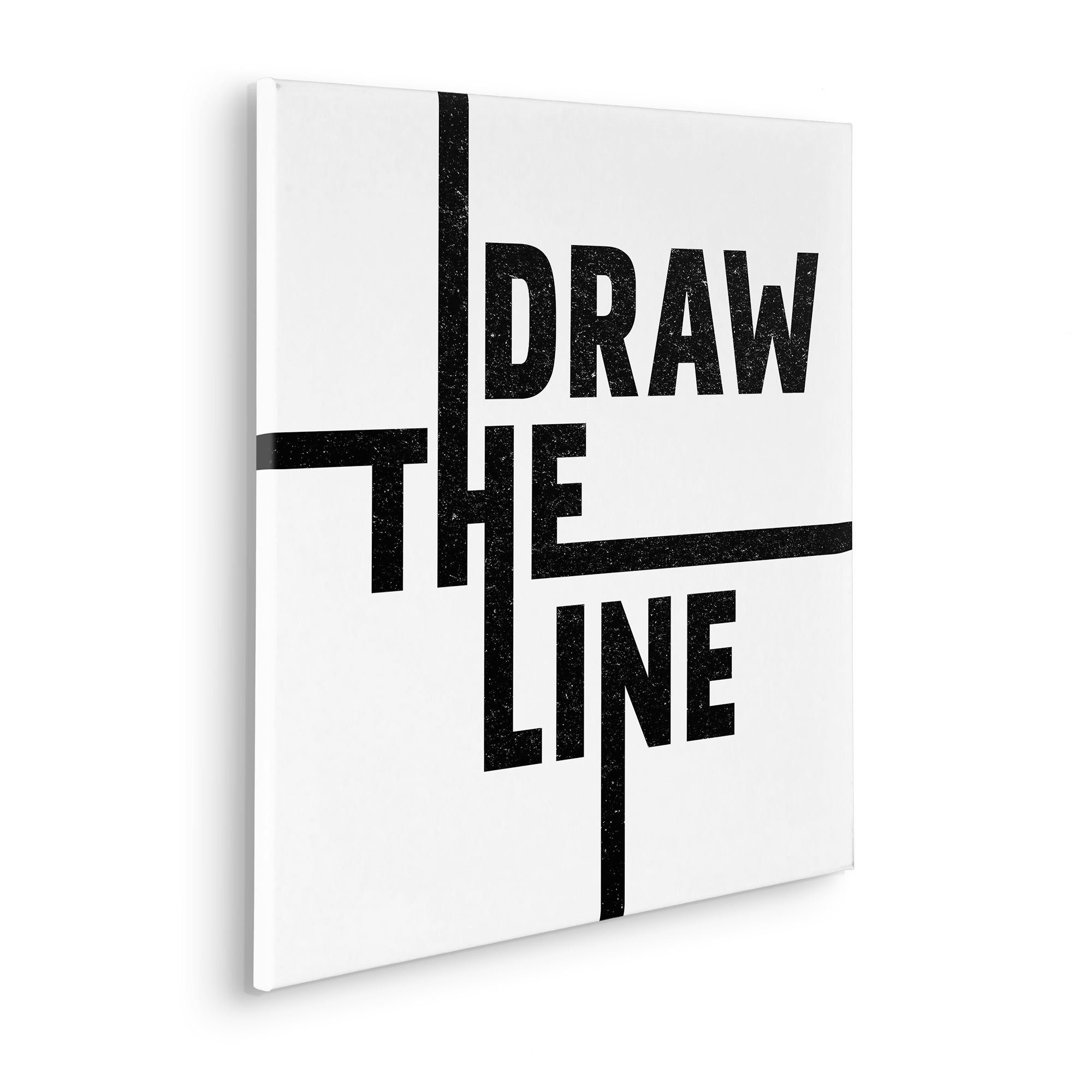 Komar Artprint op linnen Typo Draw the Line - Afmeting 60 x 60 cm (1 stuk)