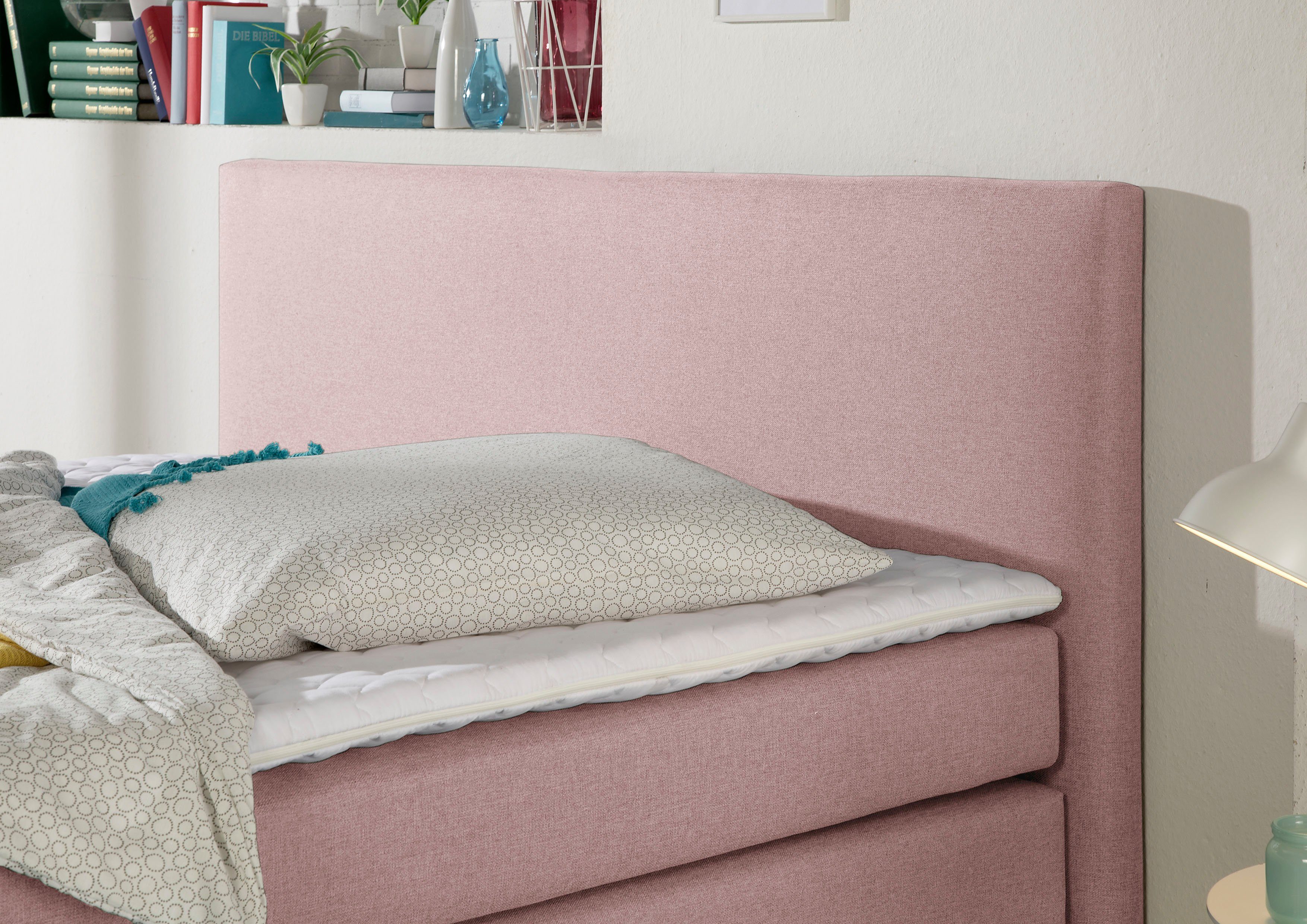 INOSIGN Boxspring Eliana incl. topmatras, in 4 breedten, 3 matrassoorten en 2 hardheden