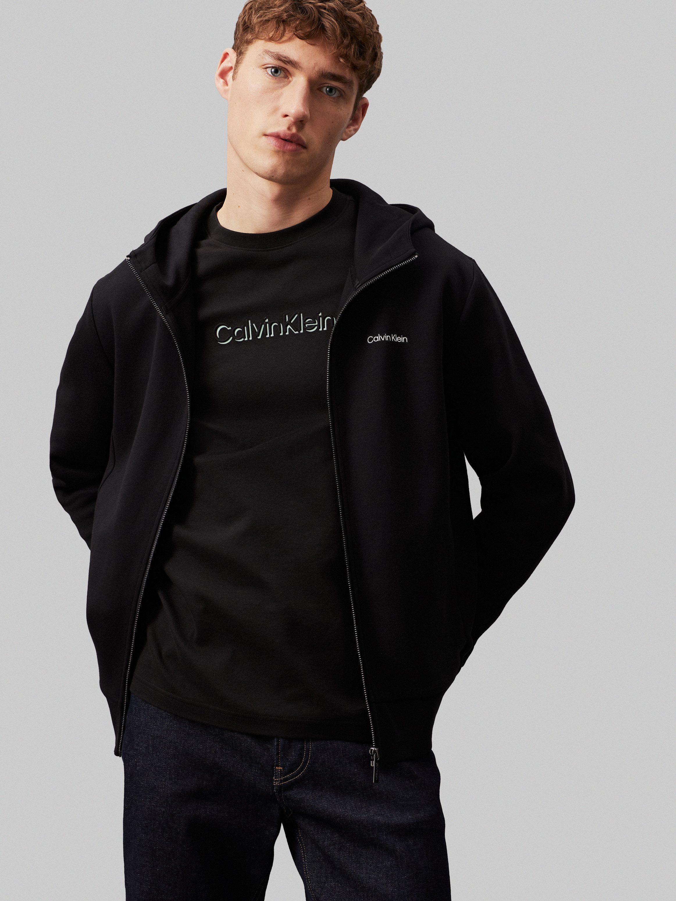 Calvin Klein Capuchonsweatvest MICRO LOGO REPREVE HOODIE JACKET