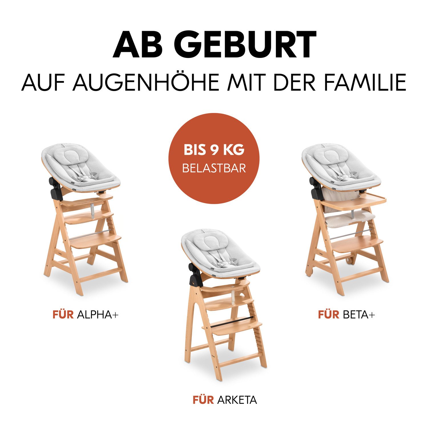 Hauck Opzet voor de kinderstoel Eco Bouncer inclusief schommelbasis en alpha-adapter, fsc® - beschermt bossen wereldwijd