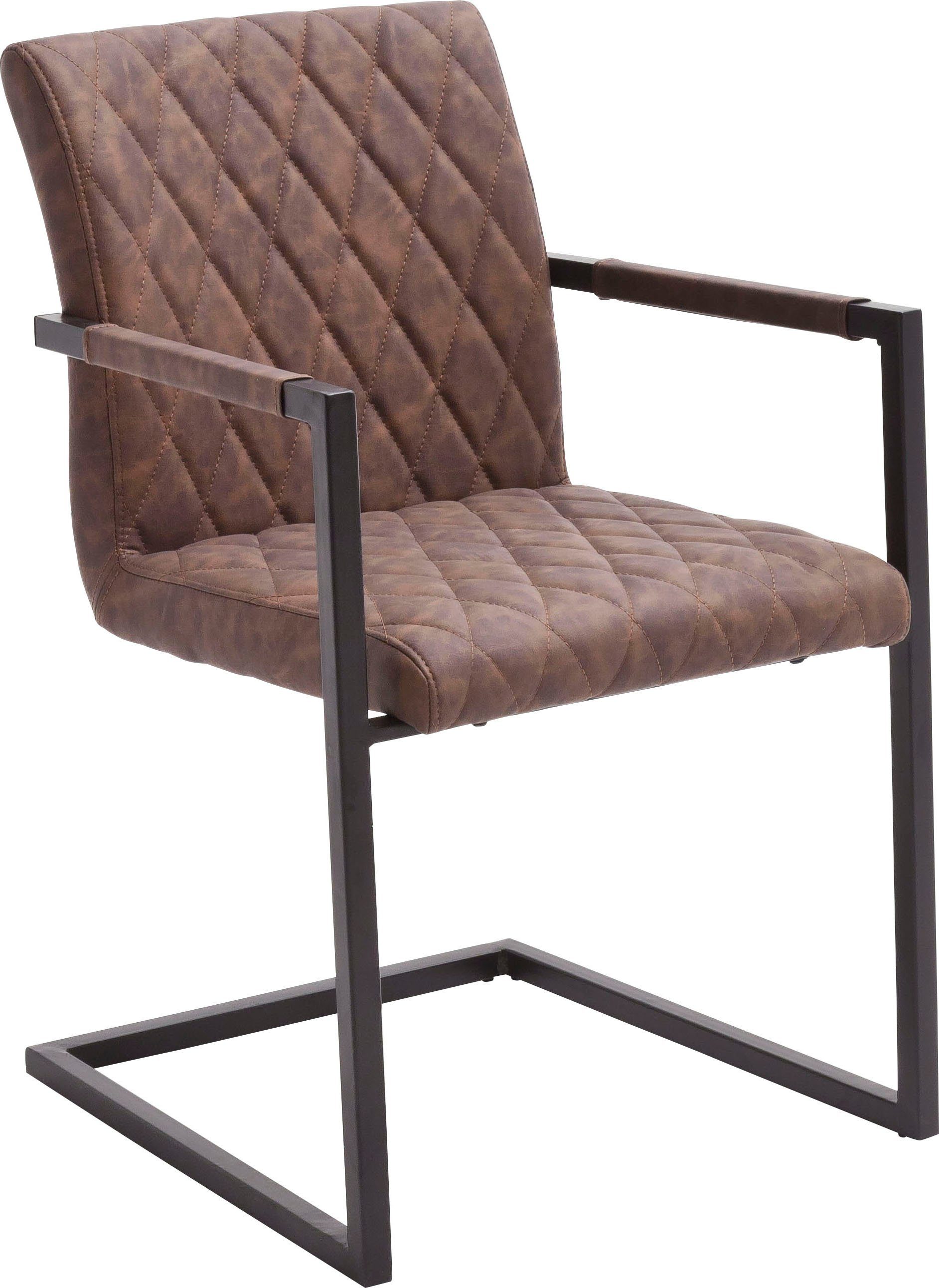 MCA furniture Vrijdragende stoel Kian Vintage imitatieleer met of zonder armleuning, stoel belastbaar tot 120 kg (set, 2 stuks)