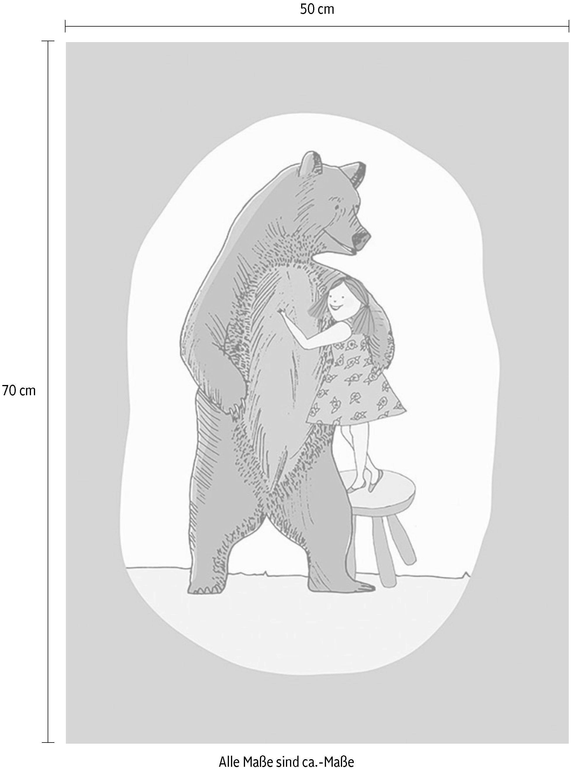 Komar Wanddecoratie Lili and Bear Wanddecoratie - zonder lijst (1 stuk)