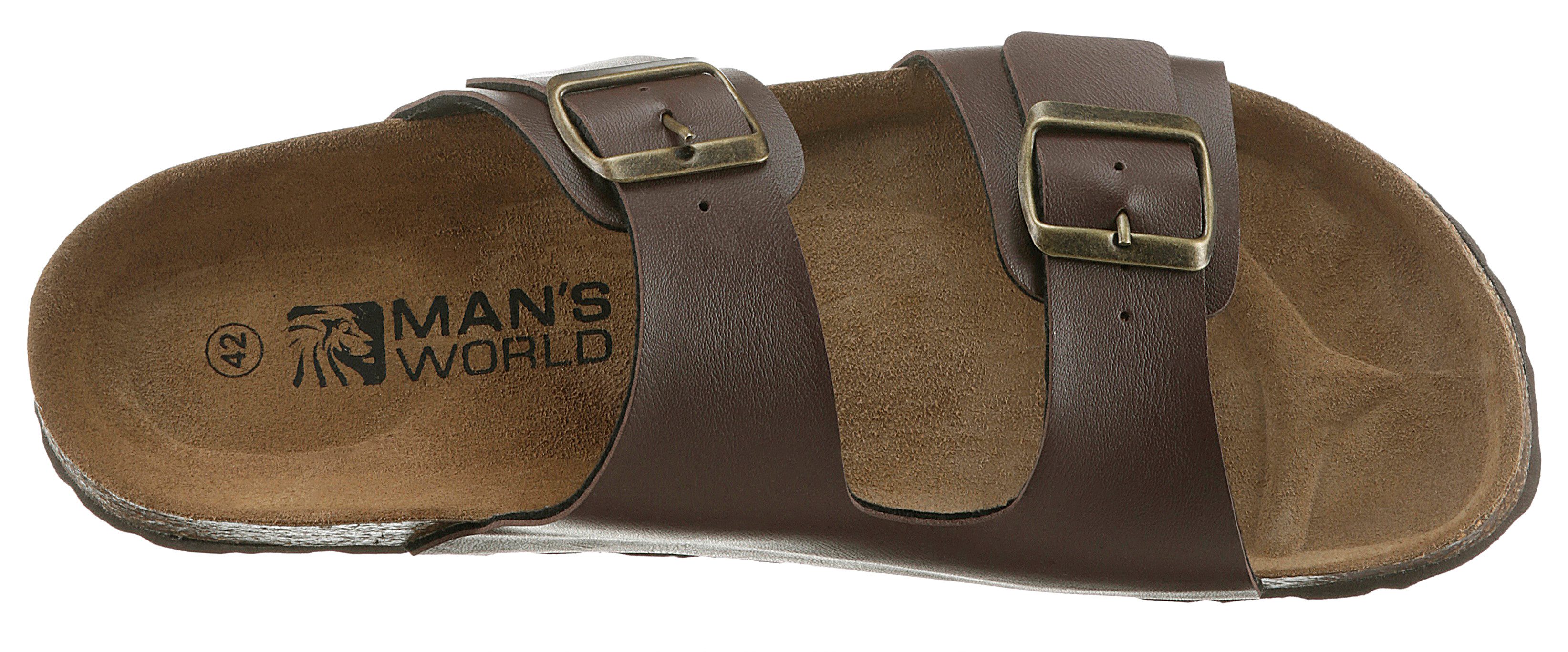 Man's World Slippers , slippers, zomerschoen, pantoffel met voorgevormd voetbed