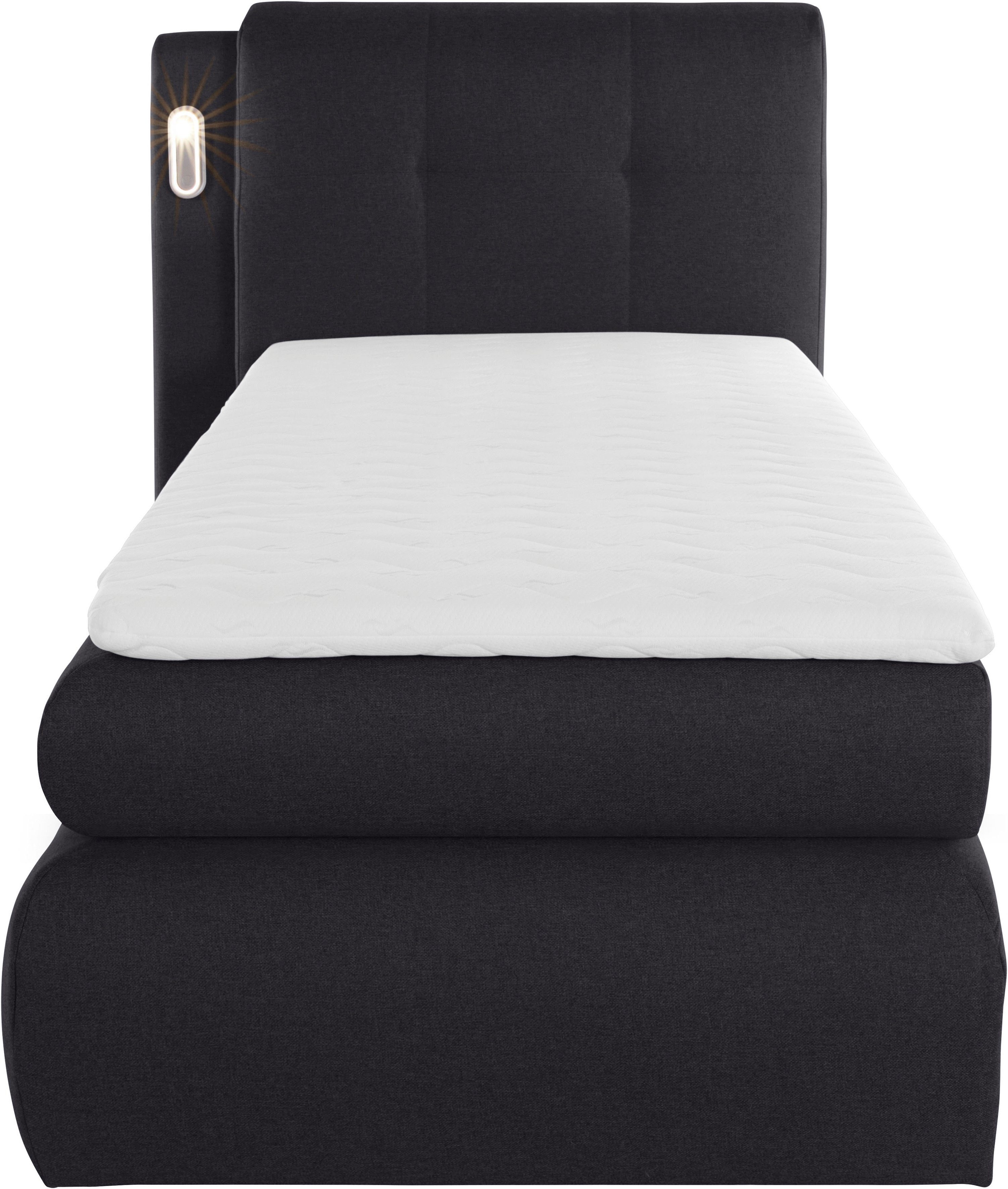 COLLECTION AB Boxspring Borna inclusief bedkist, ledverlichting en topmatras