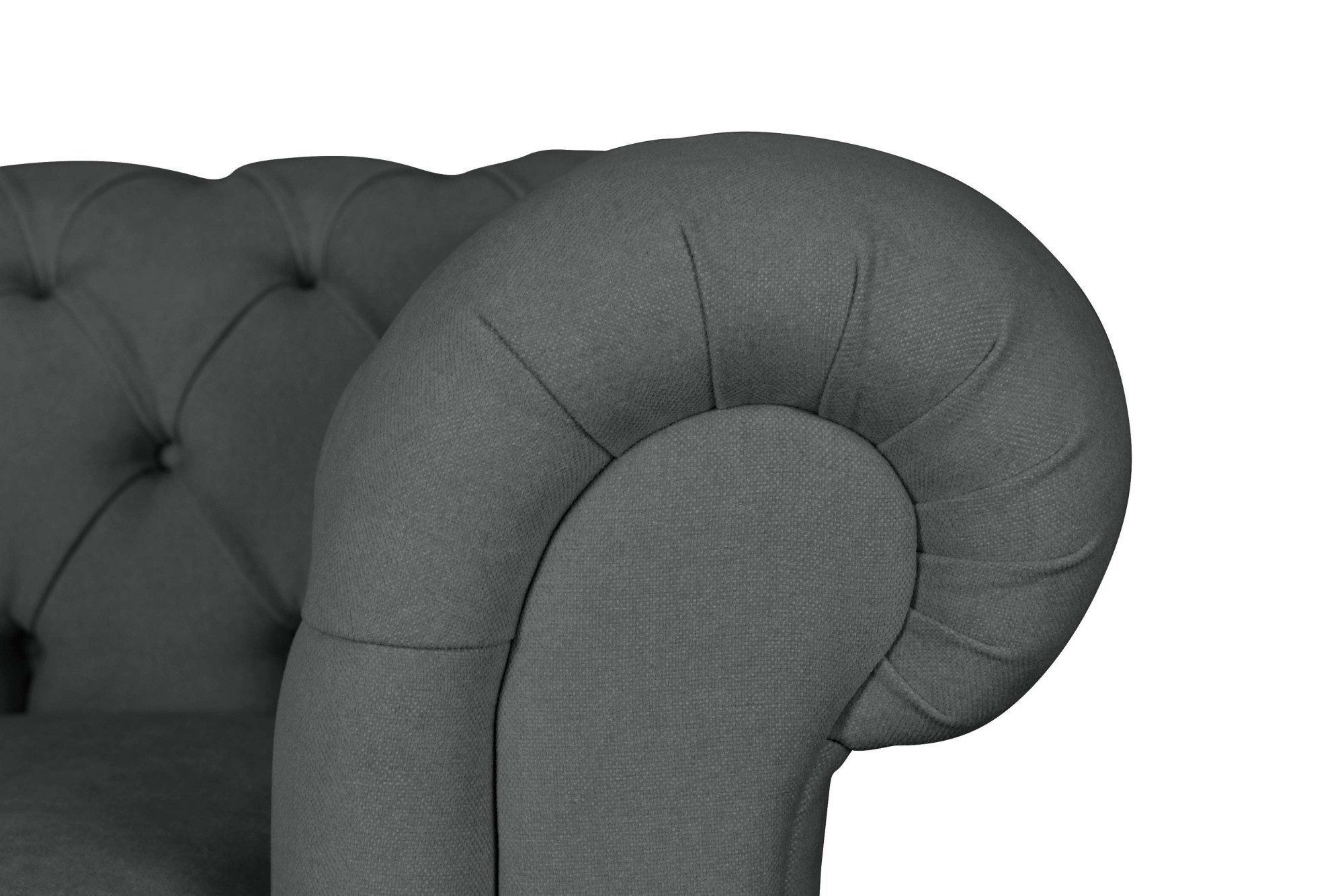 Home affaire 2-zitsbank CHARENTE, Chesterfield bank, golfvering, afmetingen: B/D/H: 147/89/74 cm