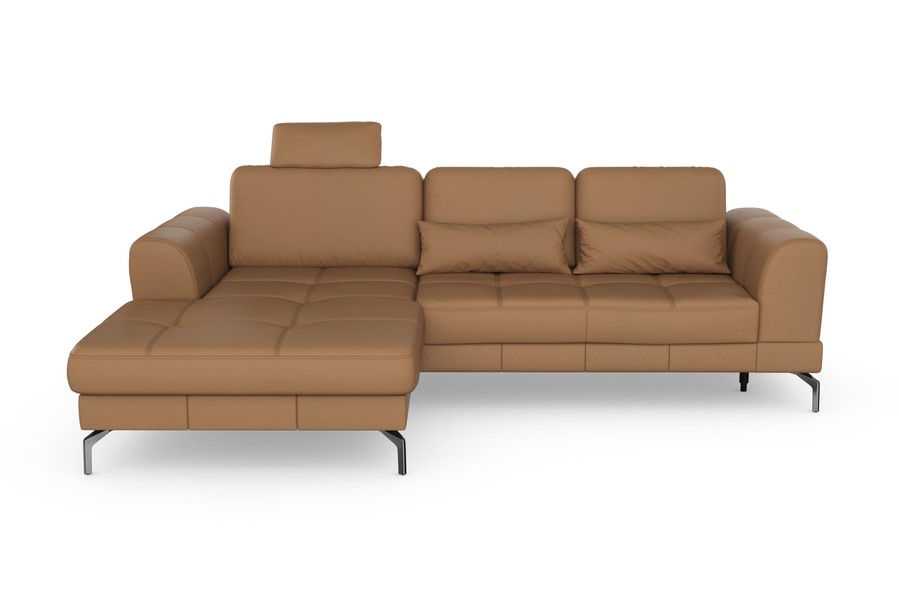 sit&more Hoekbank Bendigo L-vorm inclusief zitdiepteverstelling, bodemvrijheid 15 cm, 2 pootkleuren