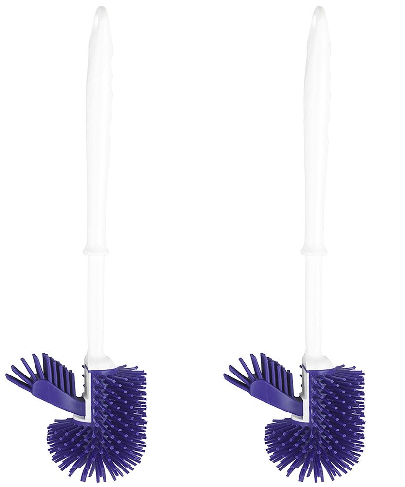 Maximex Toiletset Hygiëne-set WC-borstelhouder, toiletborstels met randborstel en anti-aanbakwerking (2-delig)