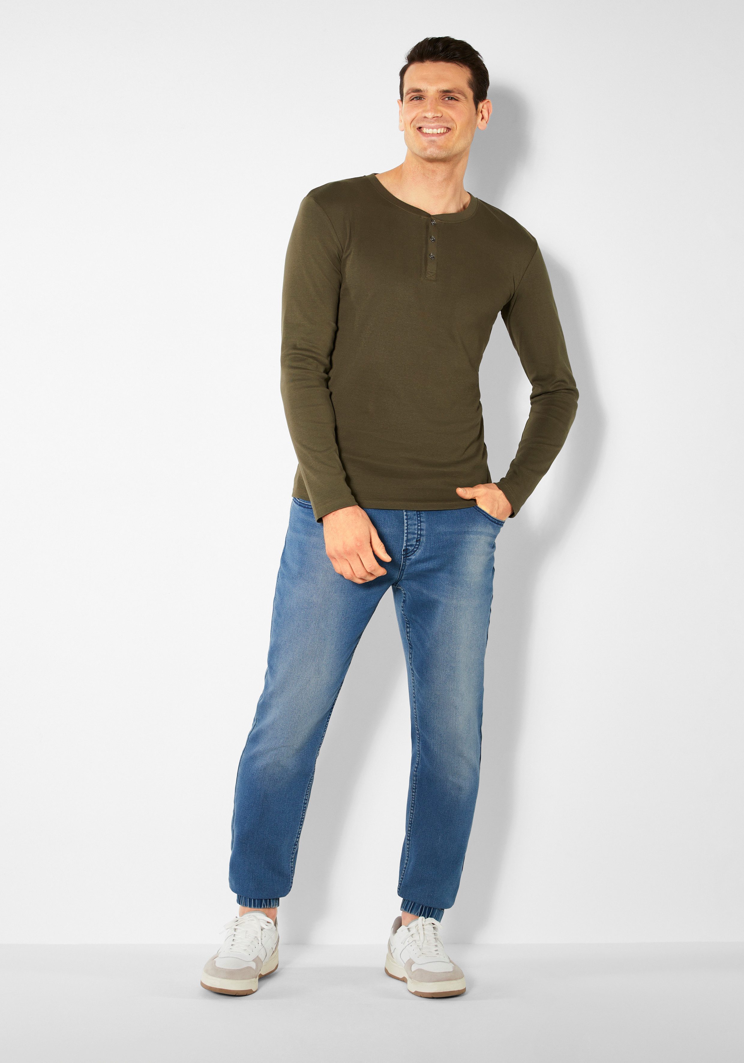 H.I.S Shirt met lange mouwen met luxueuze knoopsluiting