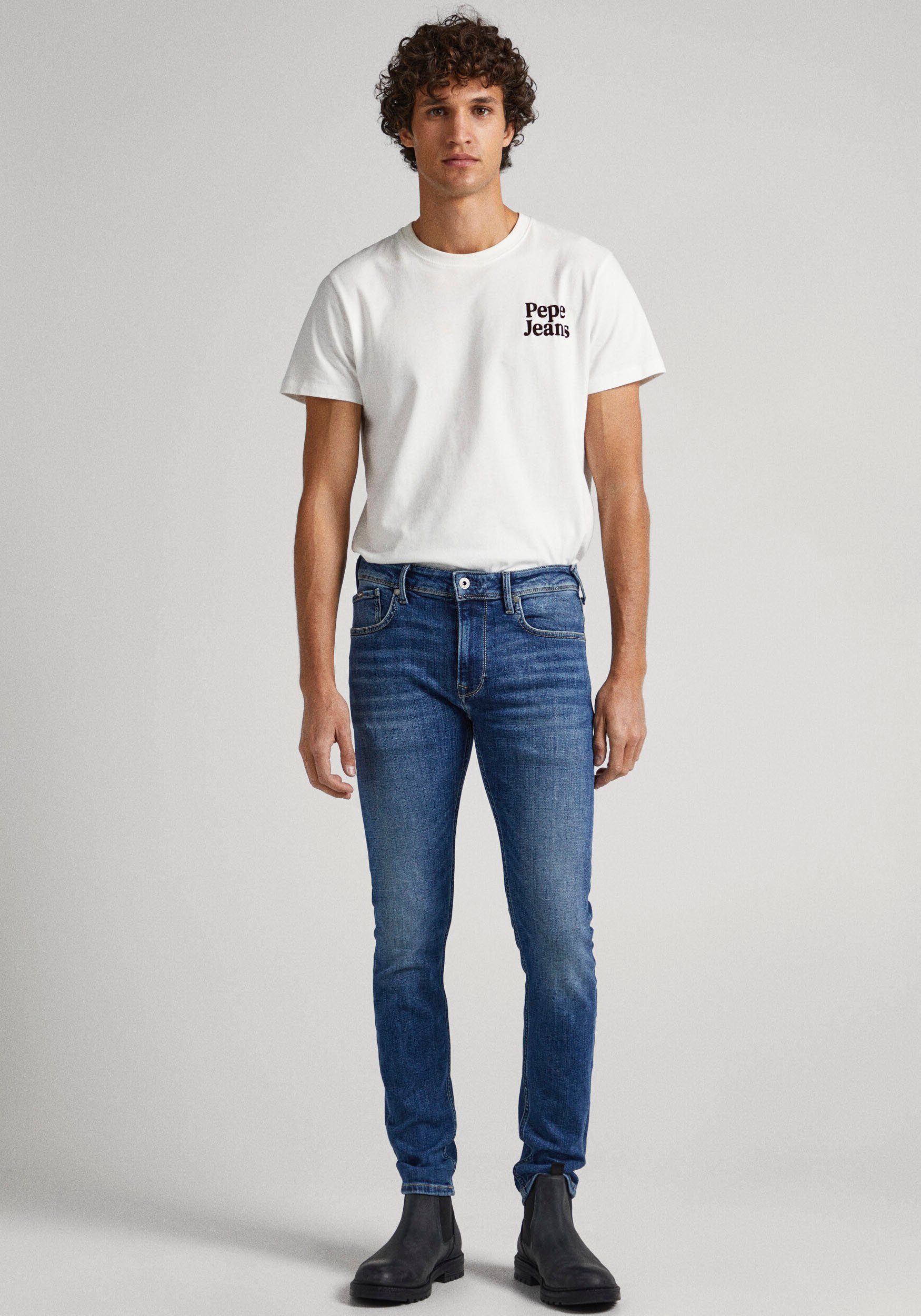 Pepe Jeans Slim fit jeans Finsbury Katoen-stretch