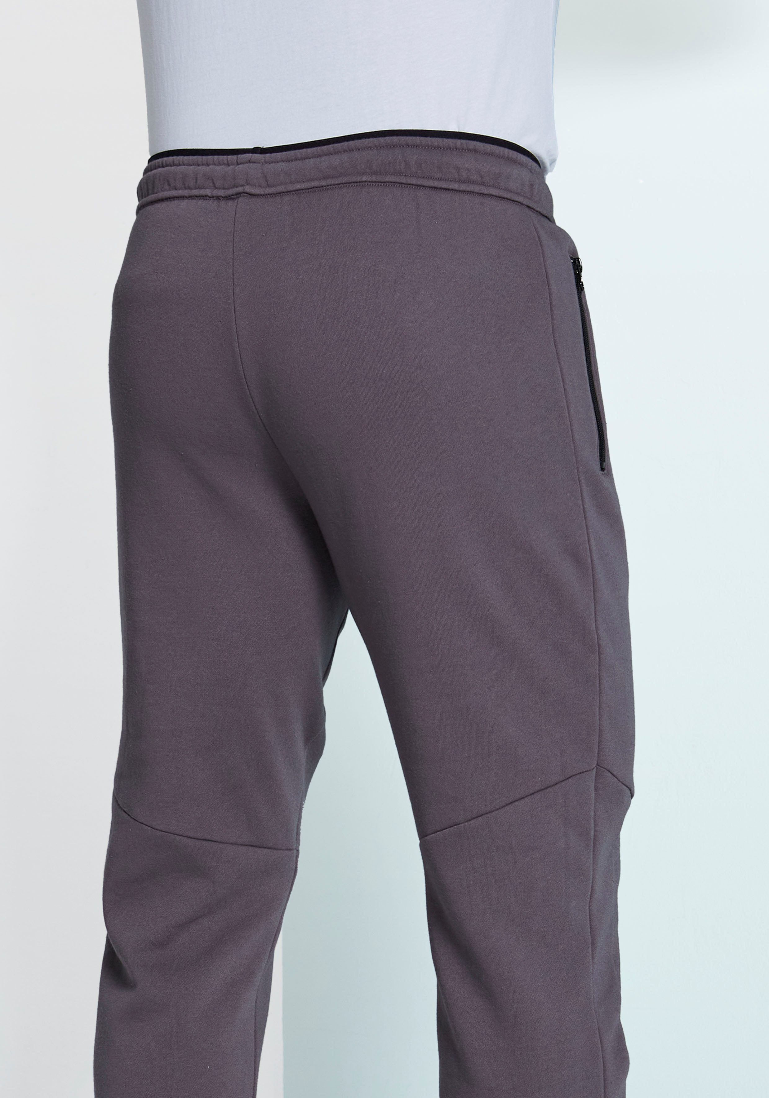 John Devin Sweatbroek Joggingbroek met zijzakken en bindband van katoenmix