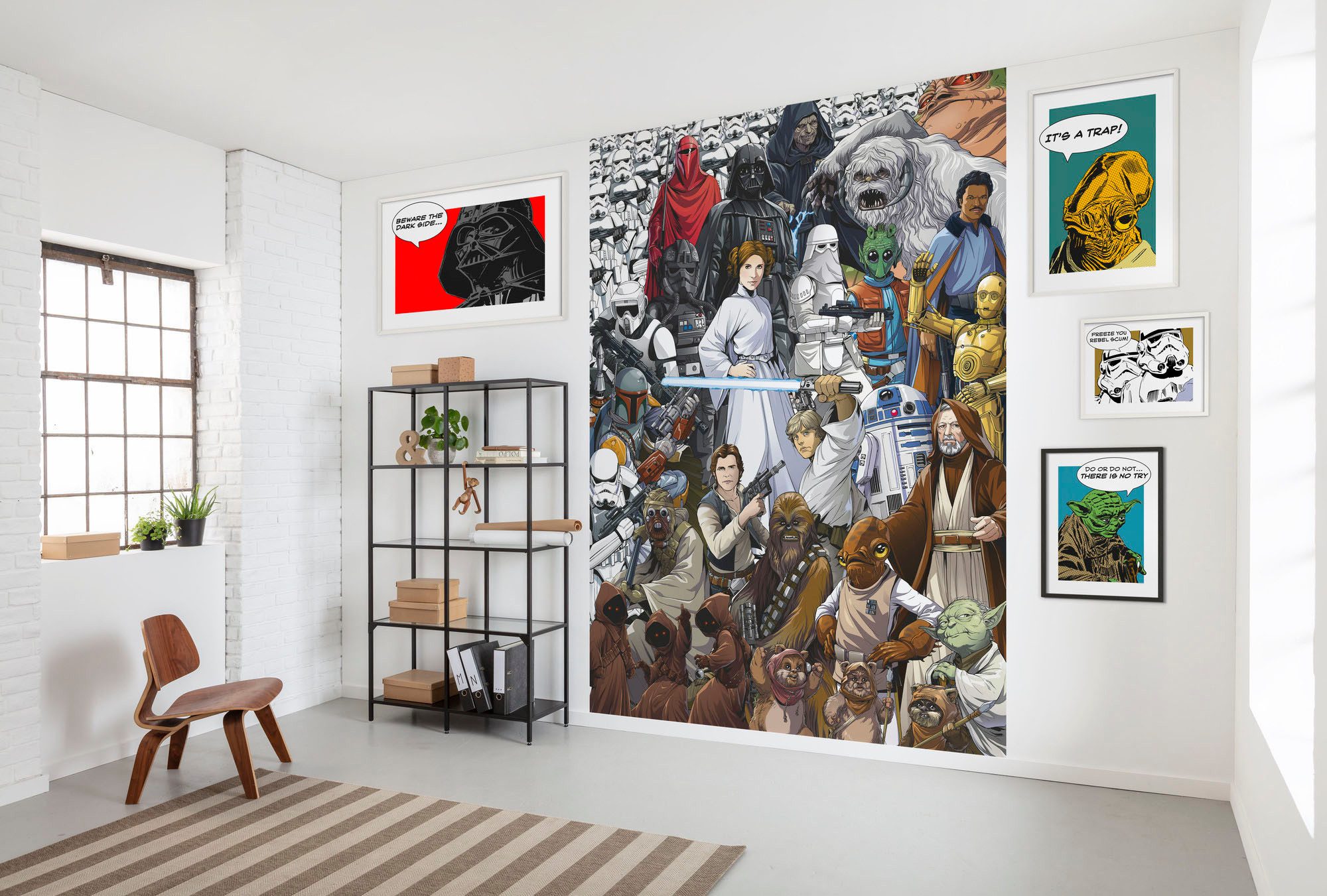 Komar Fotobehang STAR WARS Classic Cartoon Collage - Afmeting 184 x 254 cm (1 stuk)