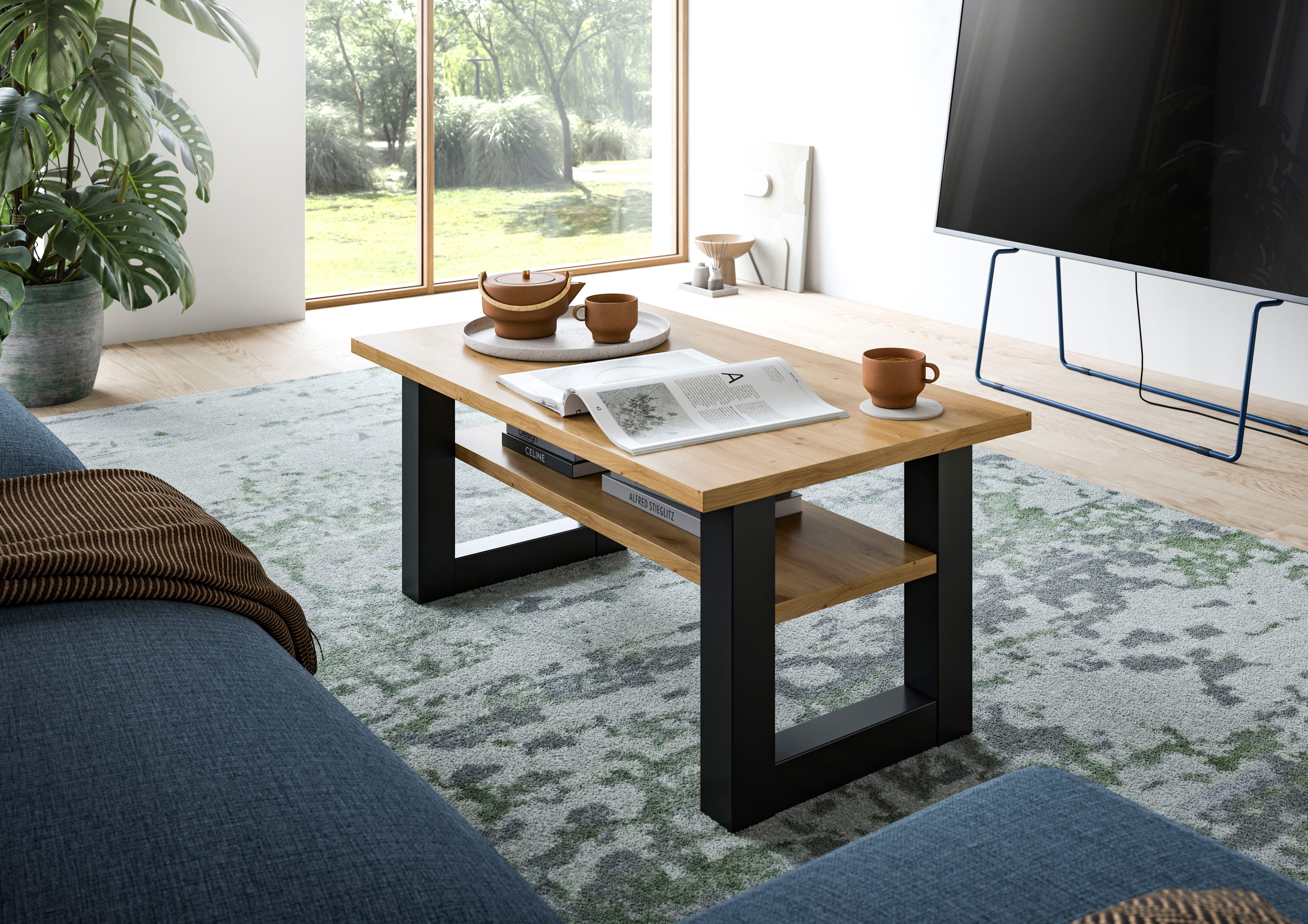 INOSIGN Salontafel Rail, breedte 90 cm, met onderblad, inclusief sledeframe