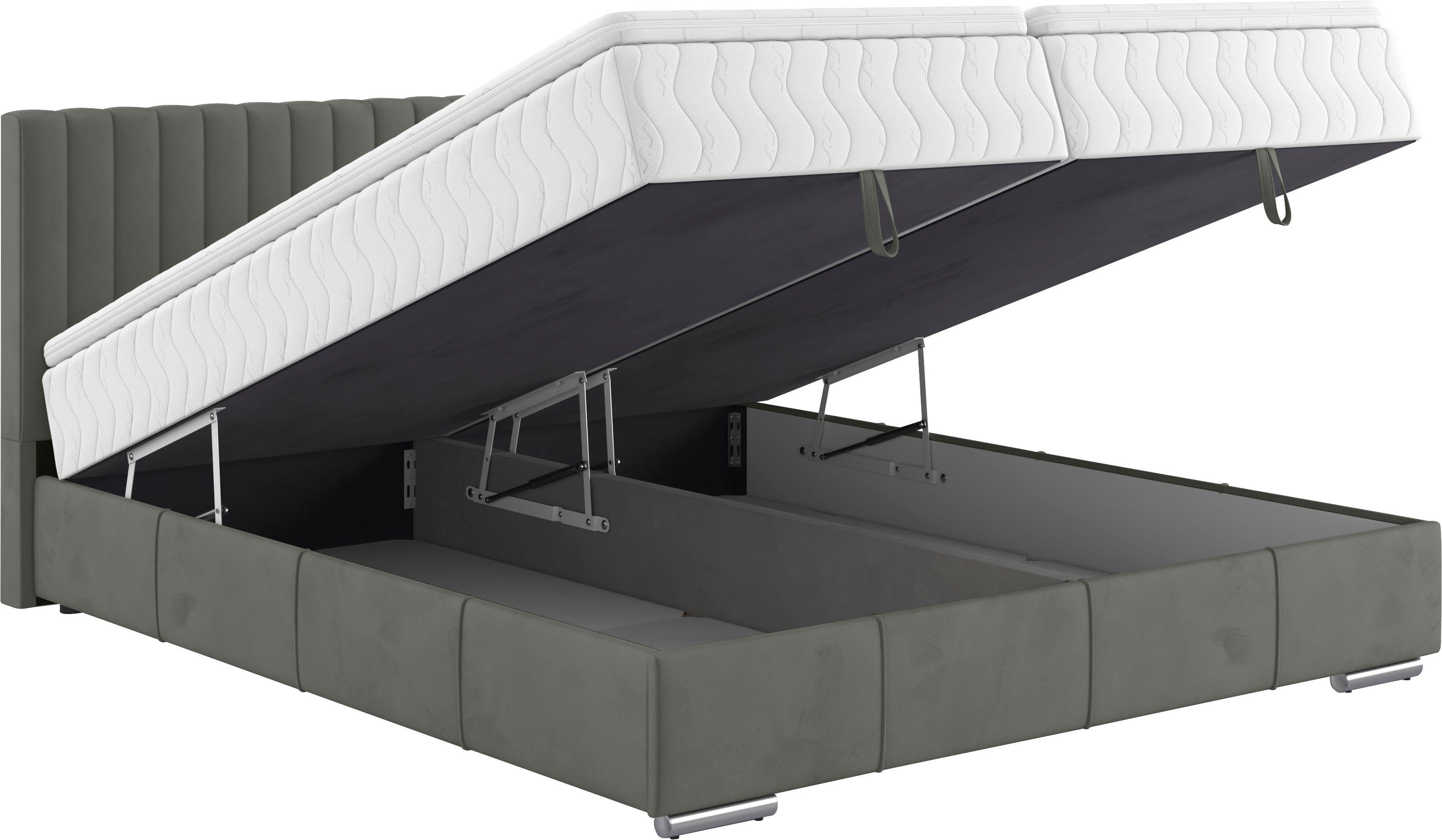 INOSIGN Boxspring Thor met bedbodem, incl. matras, topverkoper Topmatras en sierkussen, in verschillende hardheden beschikbaar
