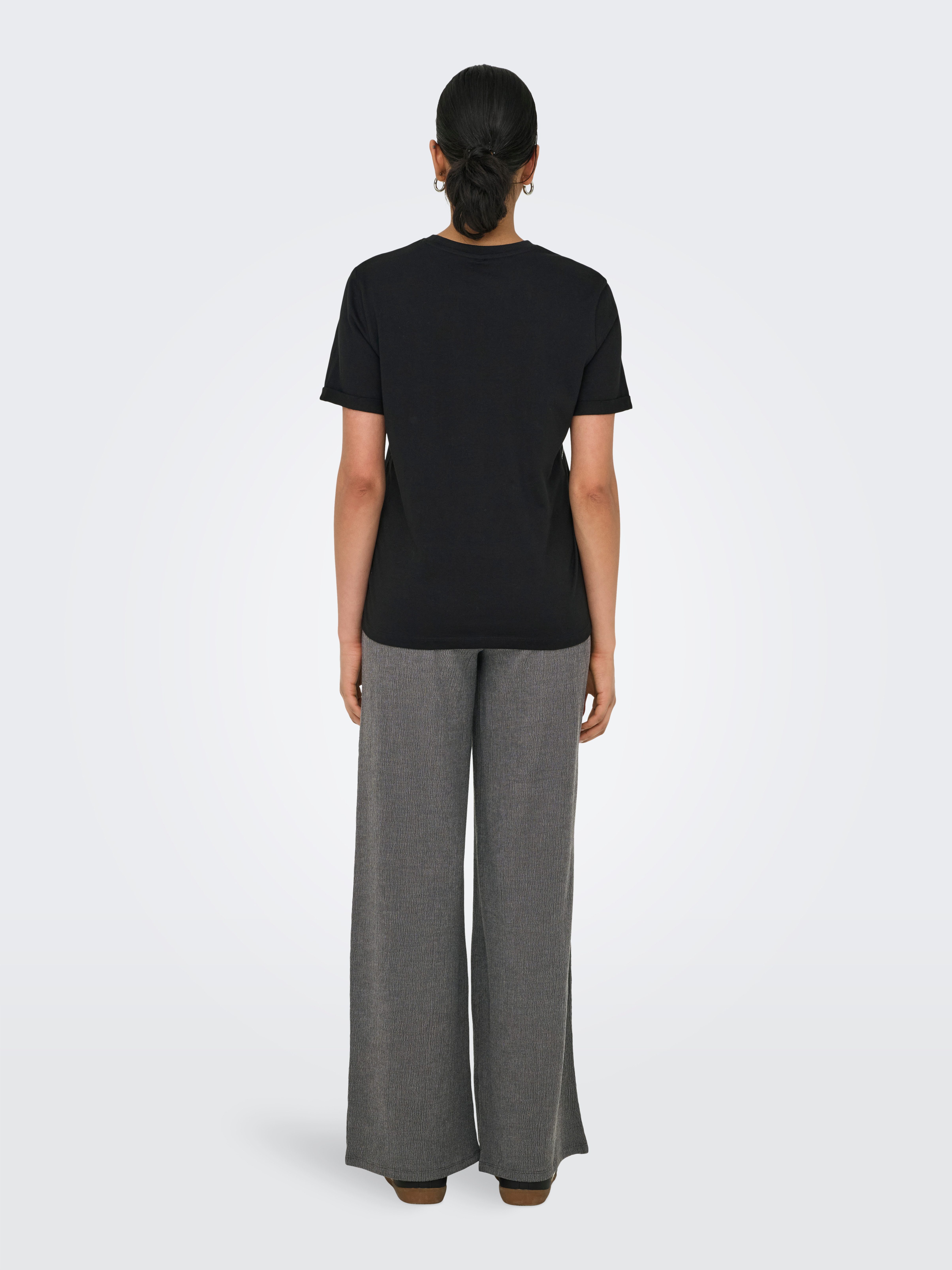 Only Shirt met korte mouwen ONLHOLLIS LIFE S/S O-NECK TOP BOX JRS