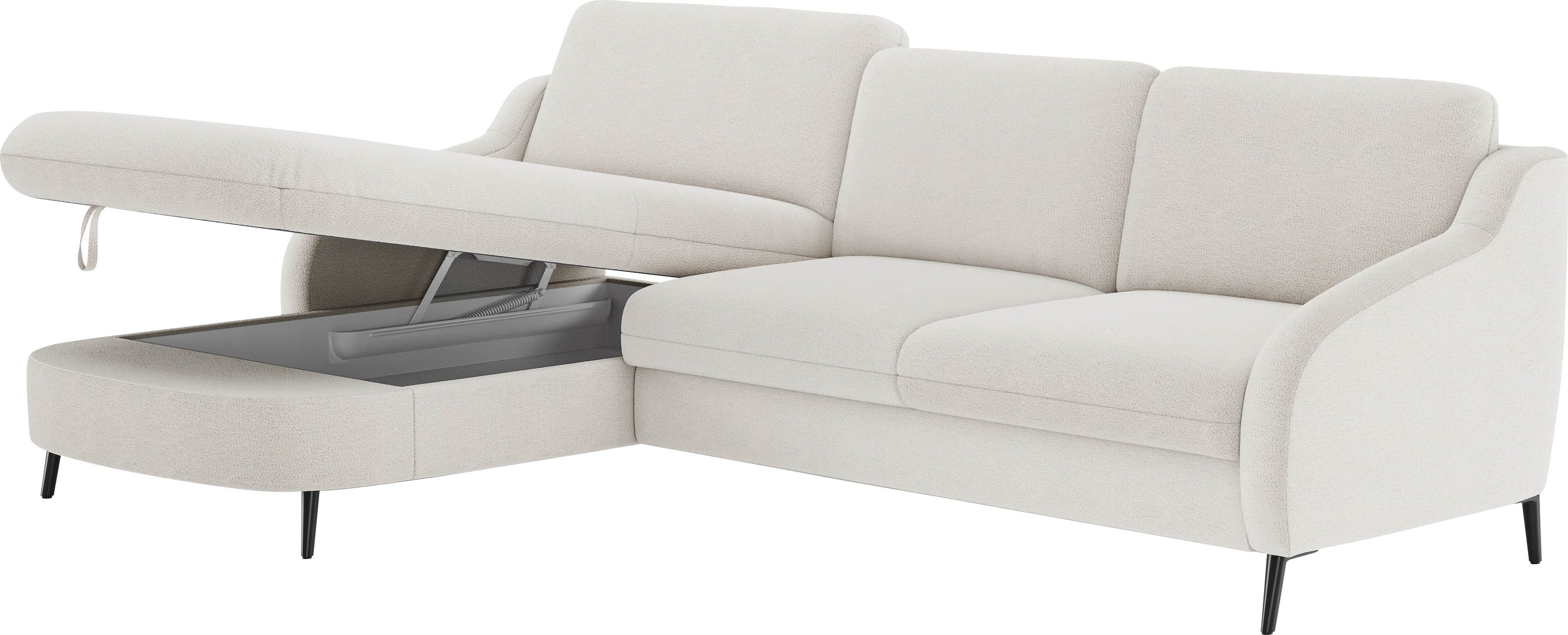 sit&more Hoekbank Soul L-vorm optioneel met bedfunctie en bedlade of lade