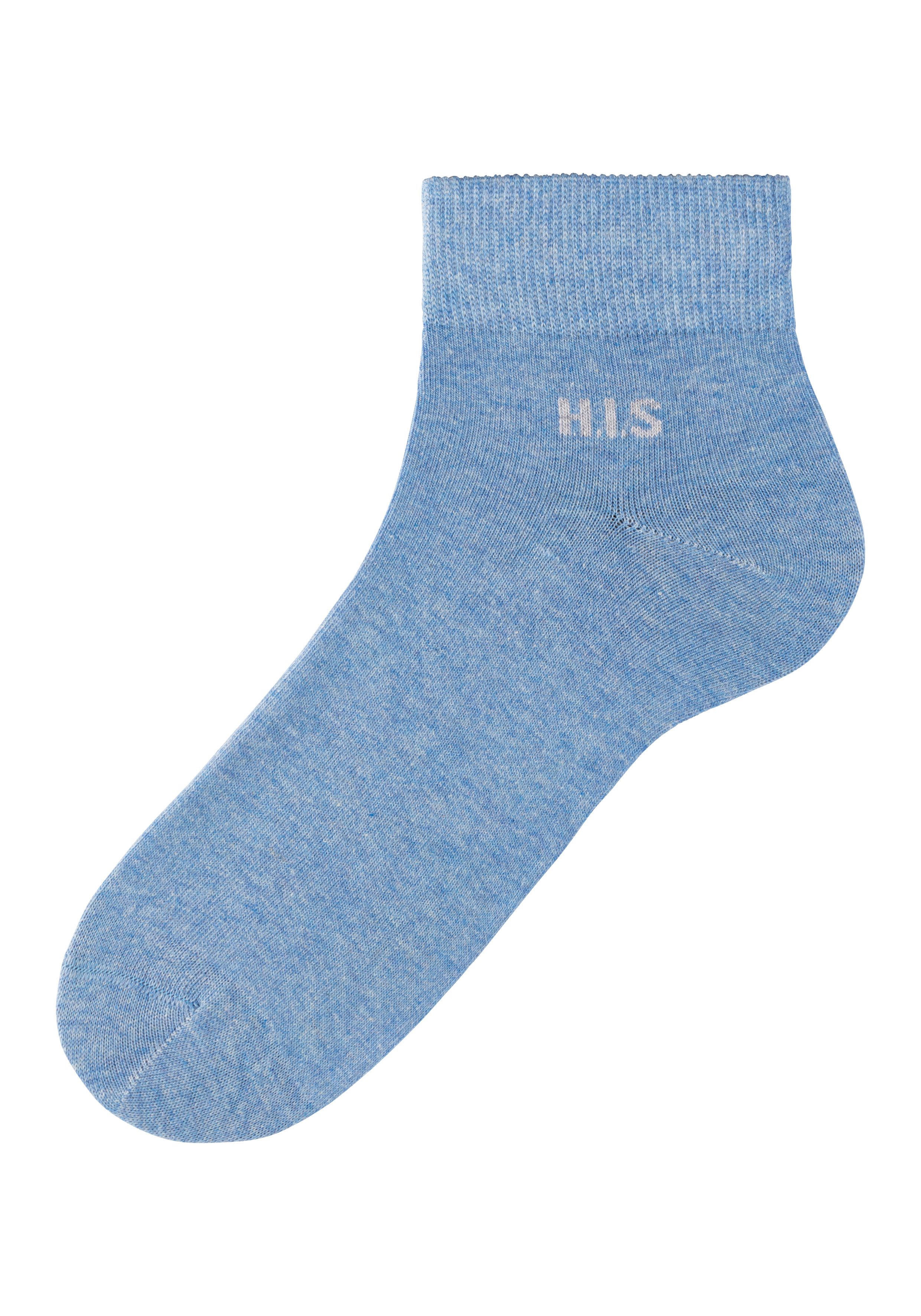 H.I.S Korte sokken met gekleurde binnenkant van de band (set, 10 paar)