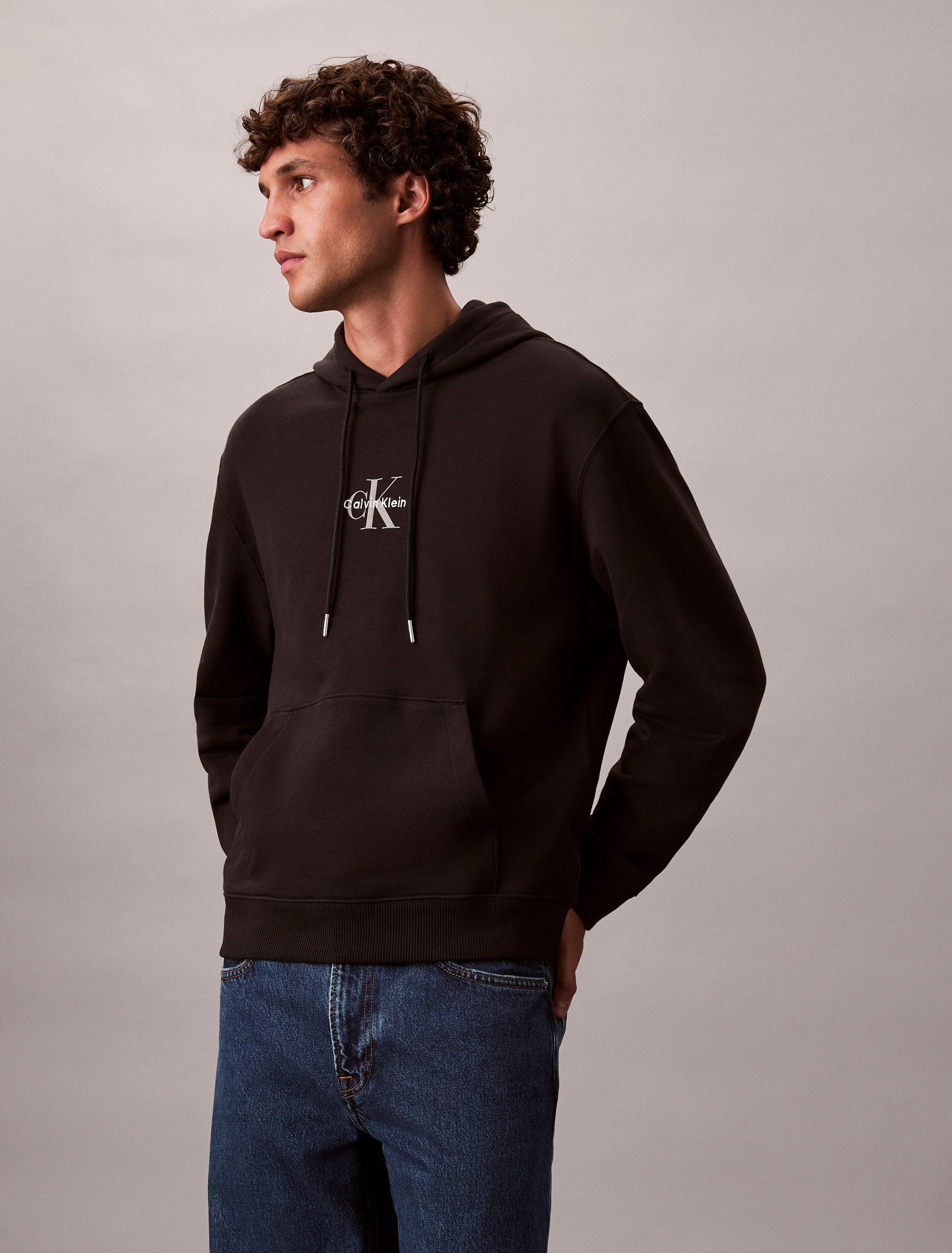 Calvin Klein Sweatshirt LS EU 350TERRY MICRO MONOLOGO HO