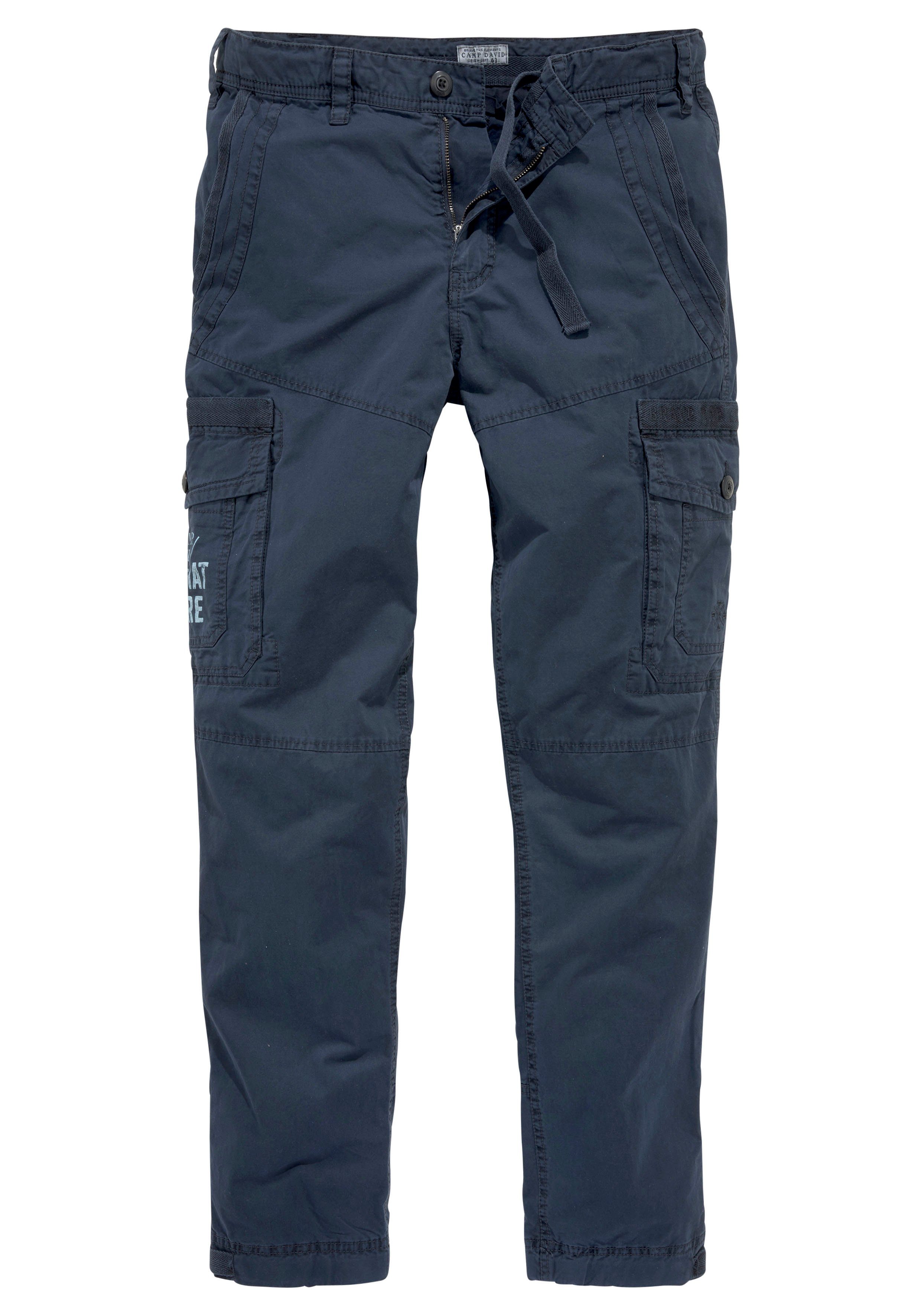 CAMP DAVID Cargobroek met logo-opschrift