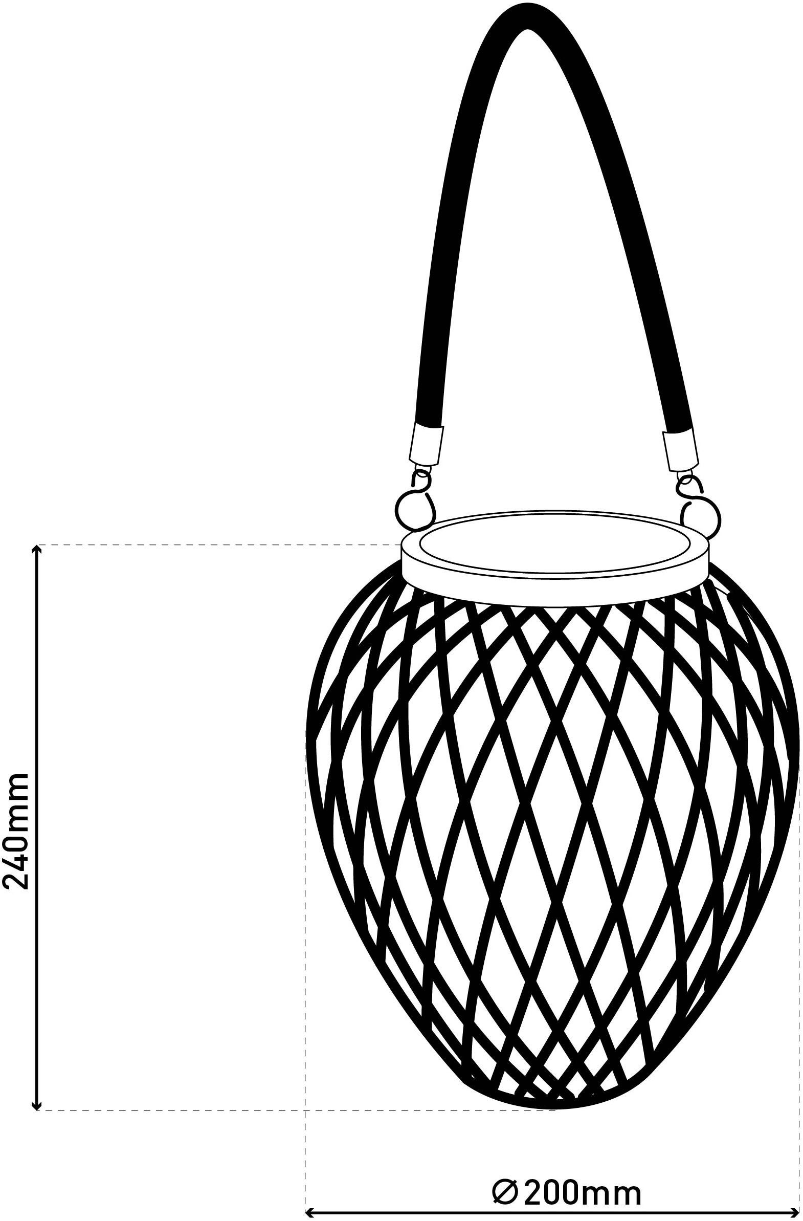 näve Led-solarlamp 2-delig set mand-/solardecoratieverlichting "CESTO" (1 stuk)