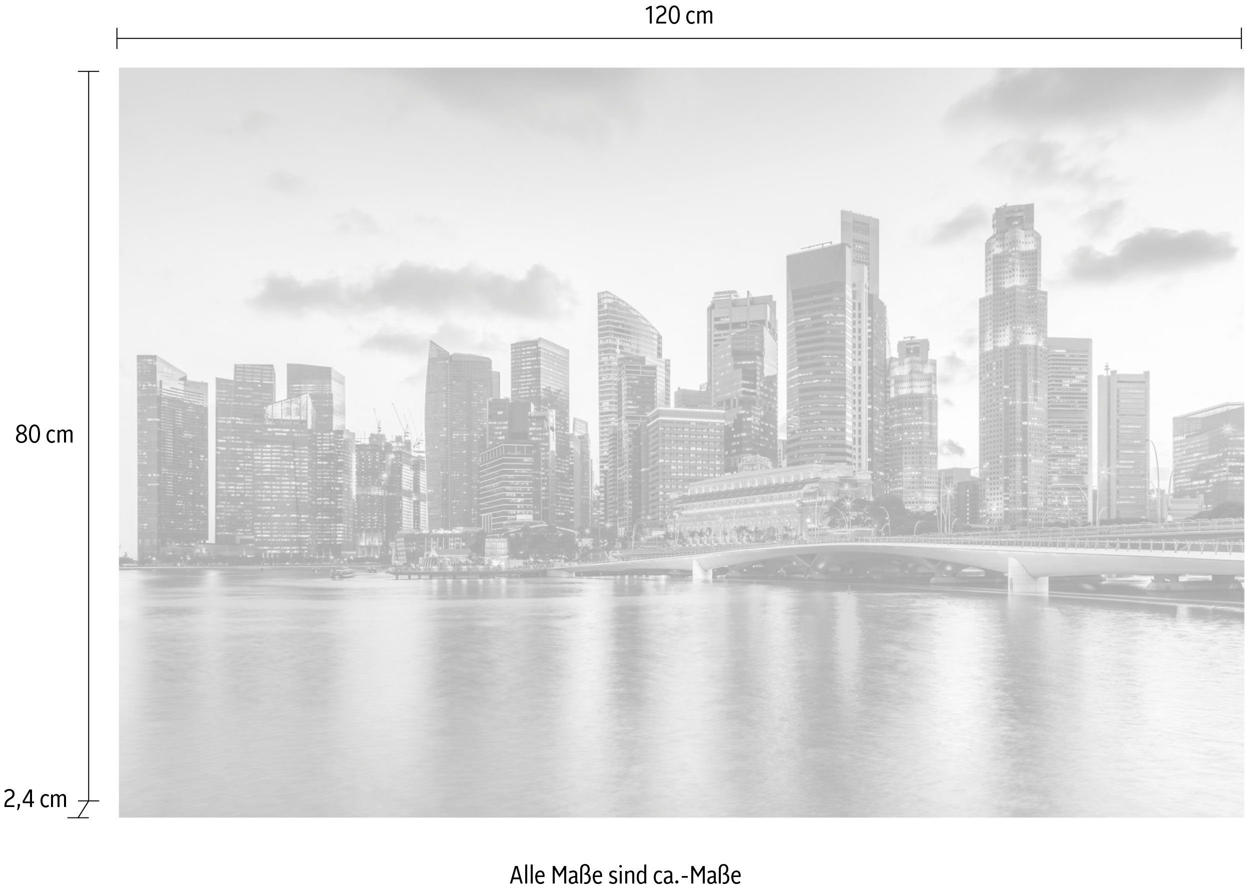 queence Artprint op acrylglas Stad Fine Art-print in galeriekwaliteit