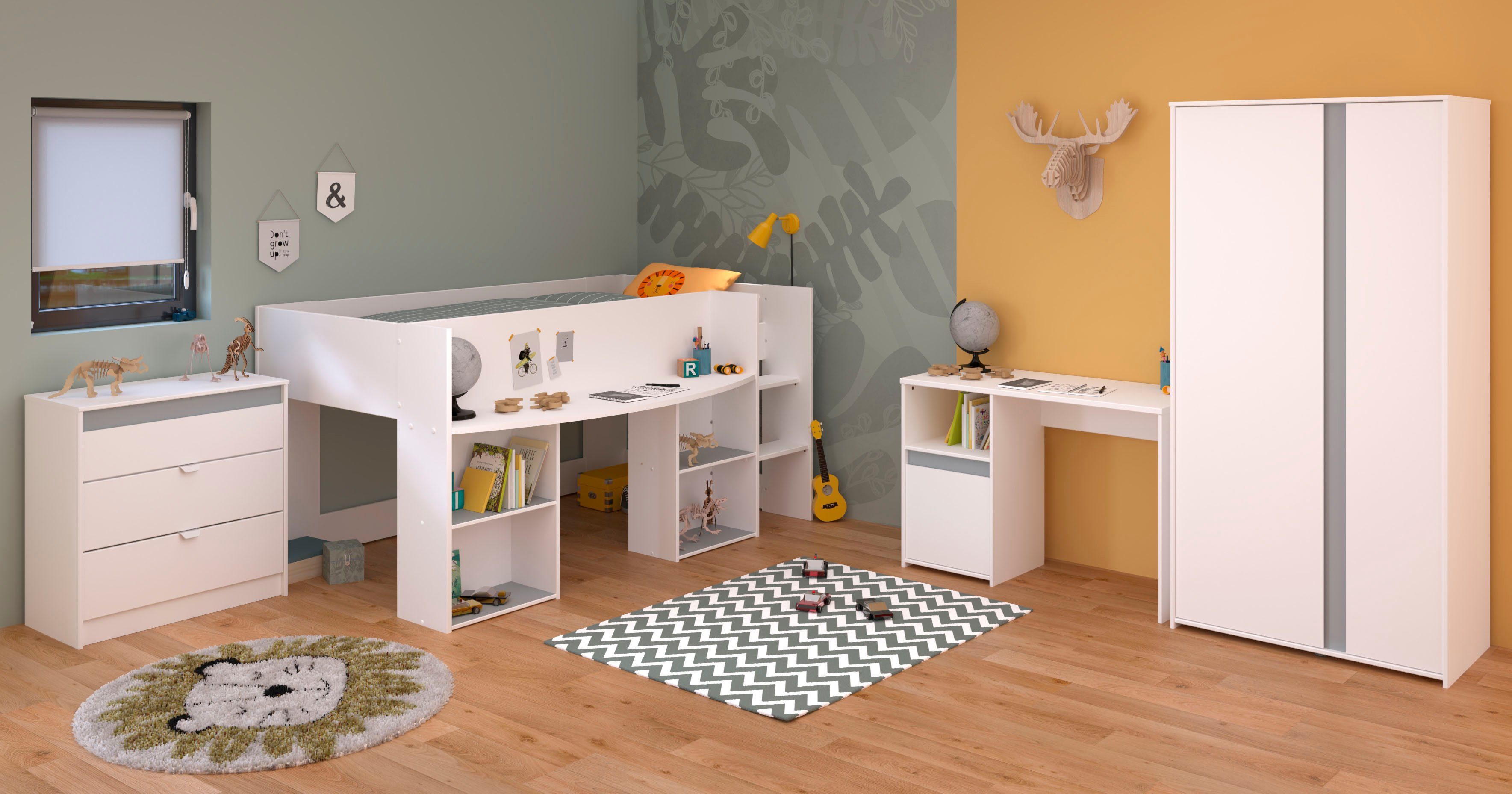 Parisot Tienerkamerset Pirouette 11 complete kinderkamers wit