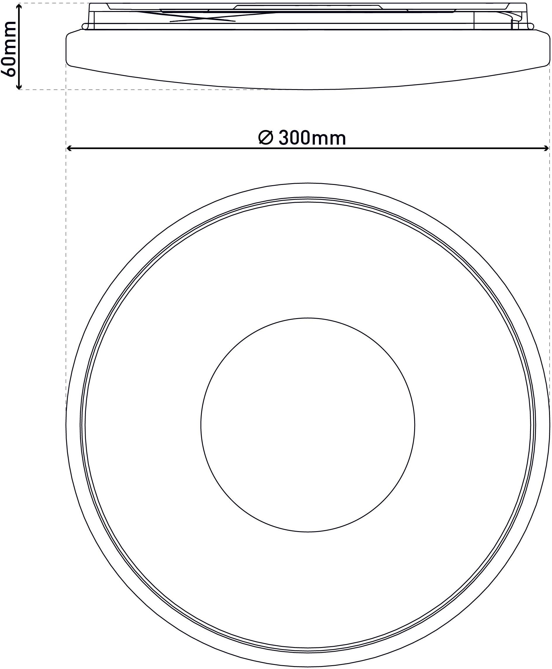 näve Led-plafondlamp Picton Lampenkap kristaleffect, stapsgewijs dimbaar via wandschakelaar, warm wit (1 stuk)