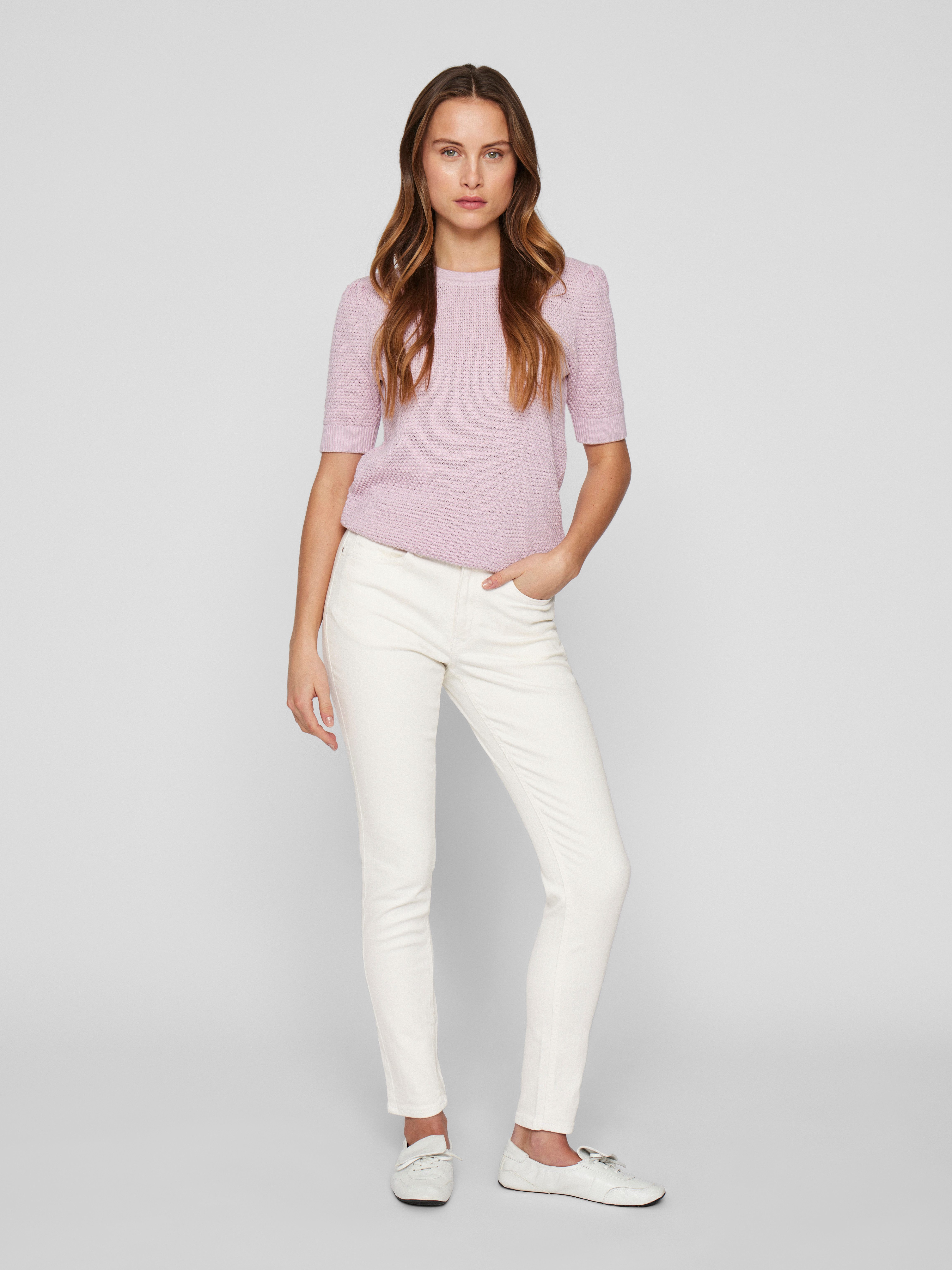 Vila Skinny fit jeans VISARAH RW SKINNY JEANS WHITE EMY-NOOS