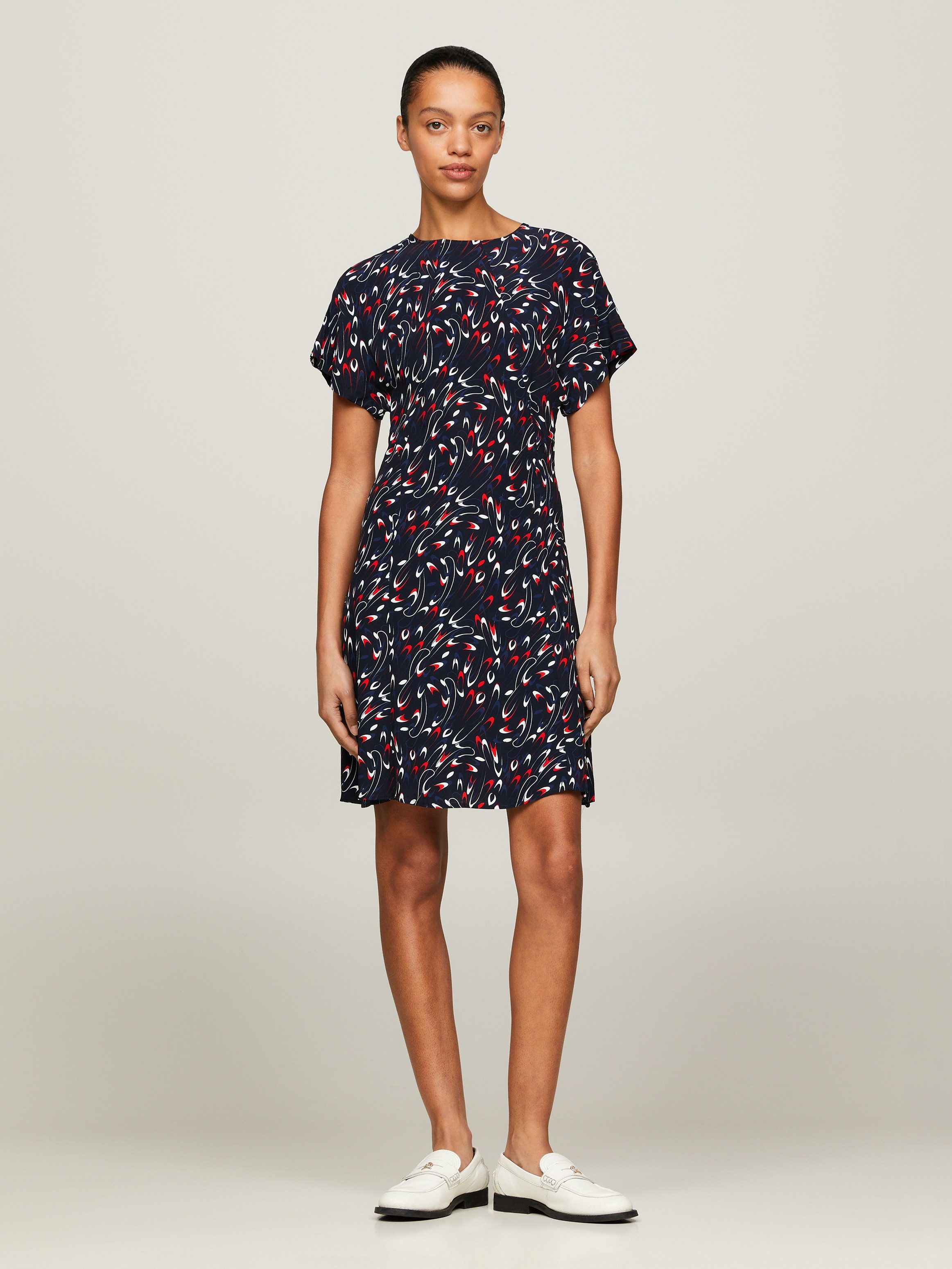 Tommy Hilfiger Blousejurk SMALL RIBBON F&F SS SHORT DRESS