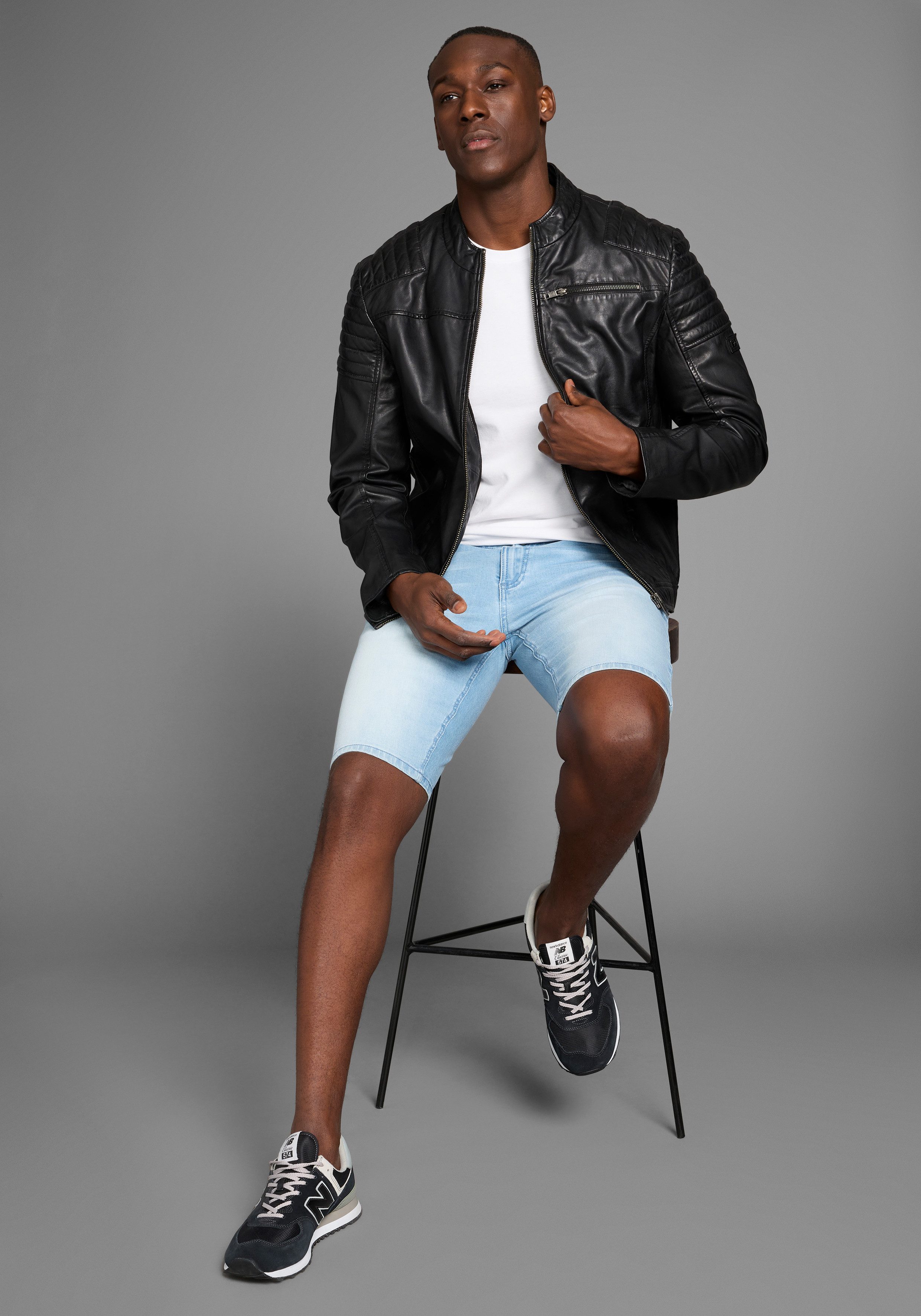 Bruno Banani Jeansshort Hutch-Shorts lage taillehoogte