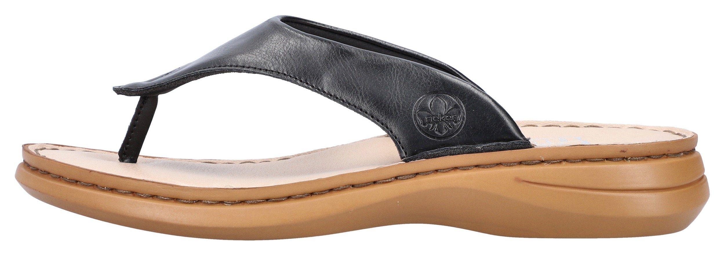 Rieker Teenslippers zomerschoen, slippers met tussenstuk voor de tenen