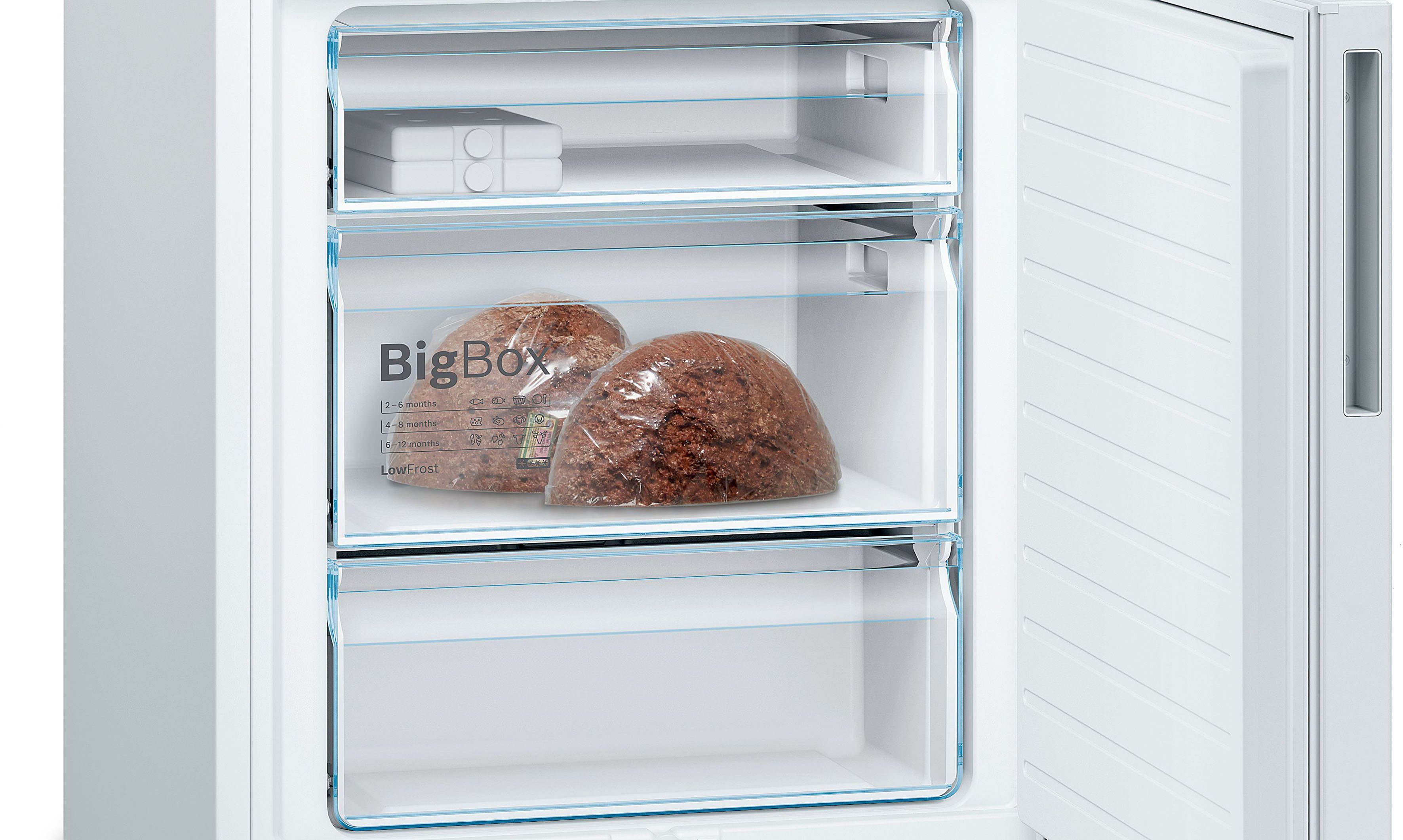 BOSCH Koel-vriescombinatie KGE49AICA XXL capaciteit van 419 liter