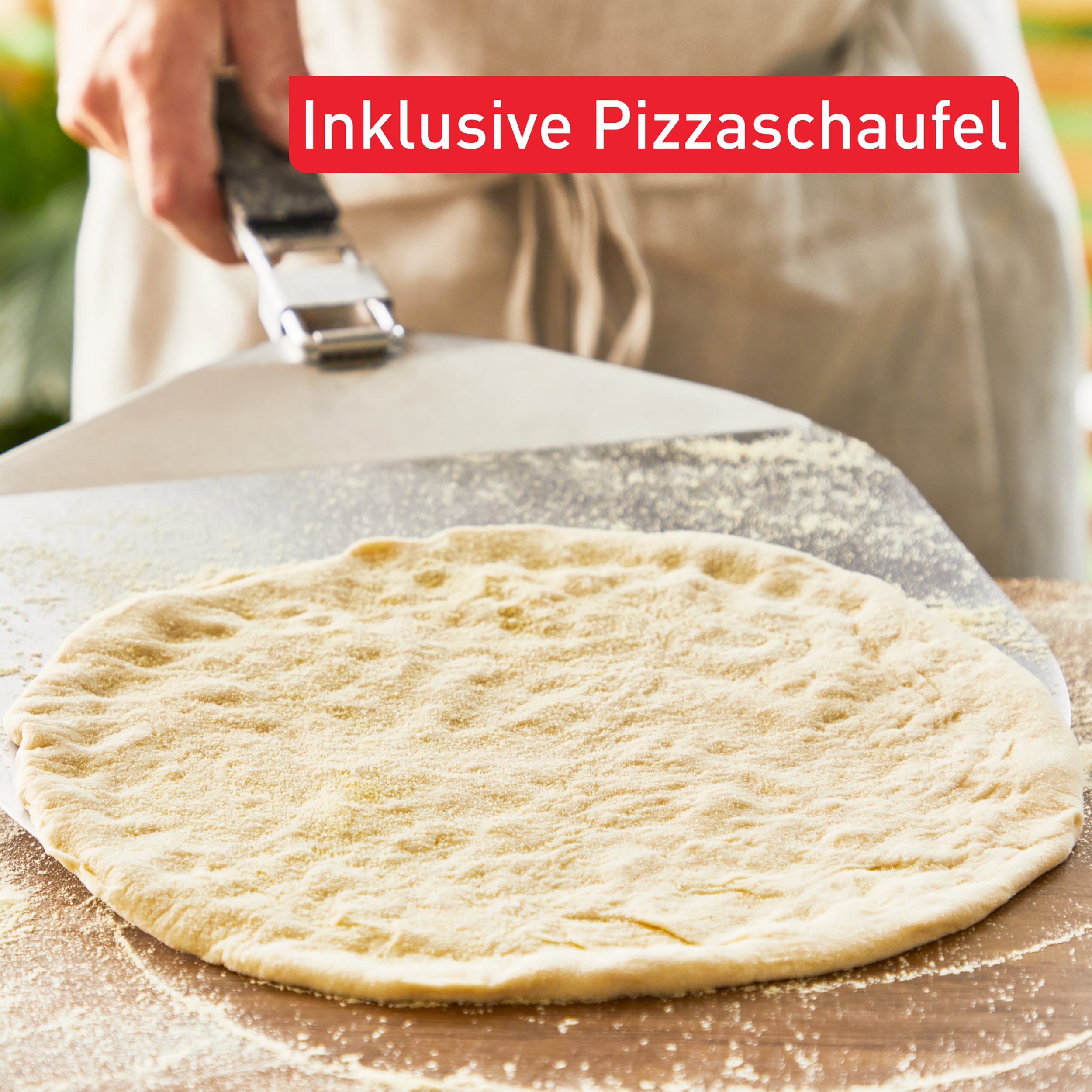 Tefal Pizza-oven JM4130 Pizza Pronto met draaiende pizzasteen en pizzaschop